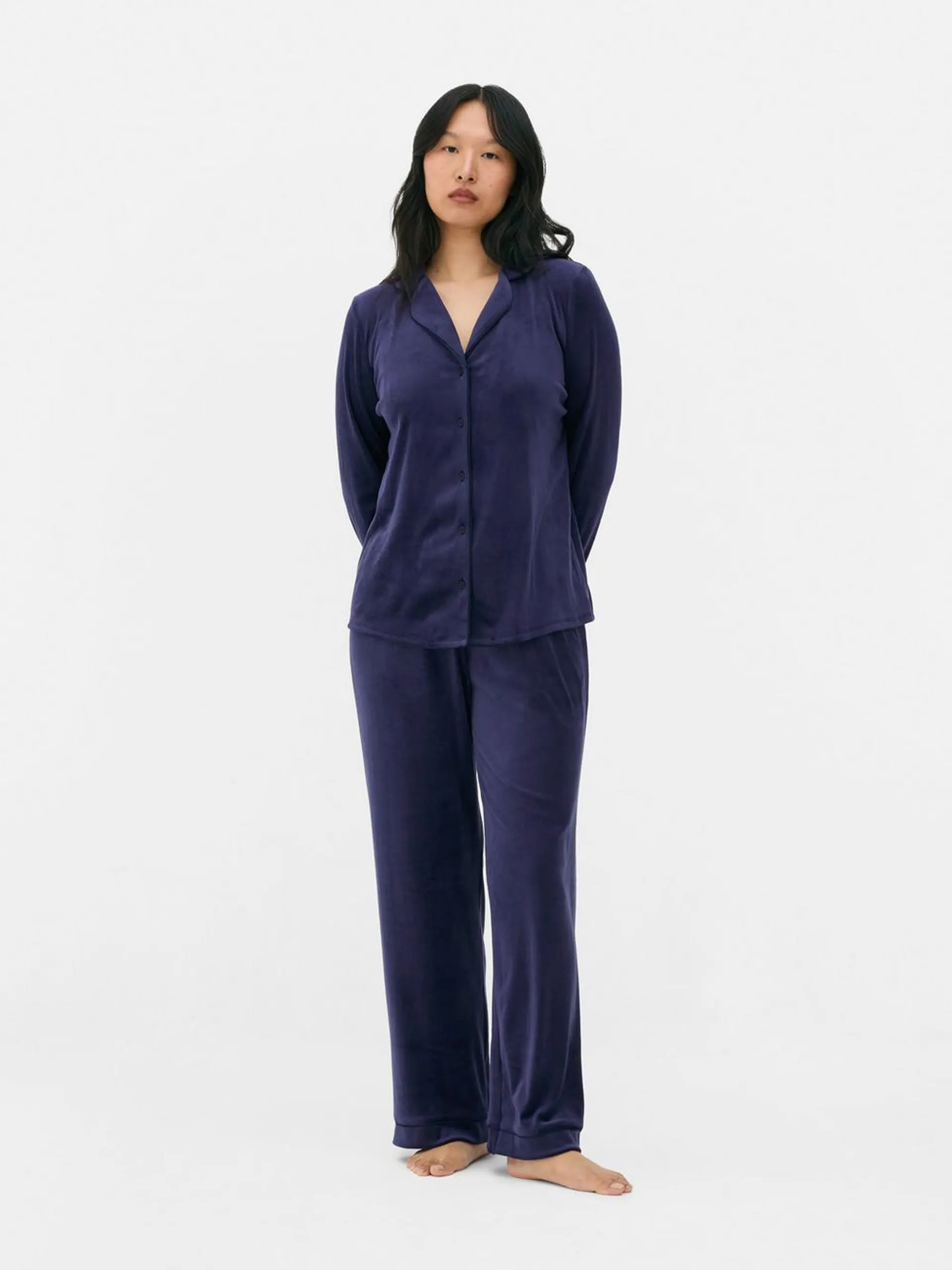 Velour Boyfriend Pyjama Set