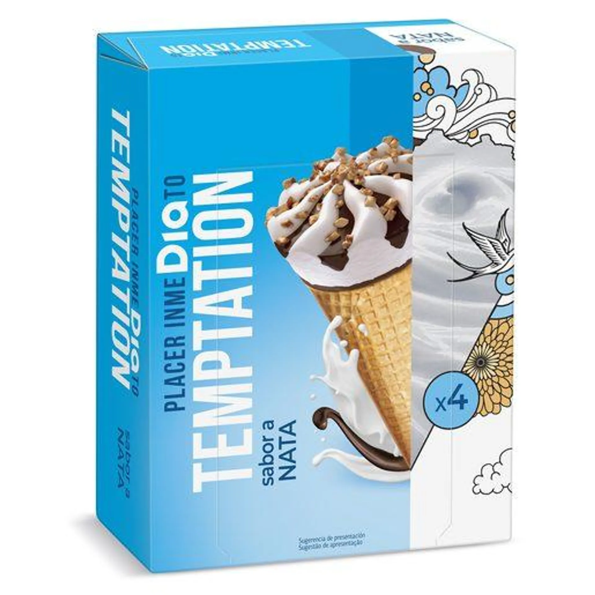 DIA TEMPTATION Gelados Multipack Cone de Nata 4x110 ml