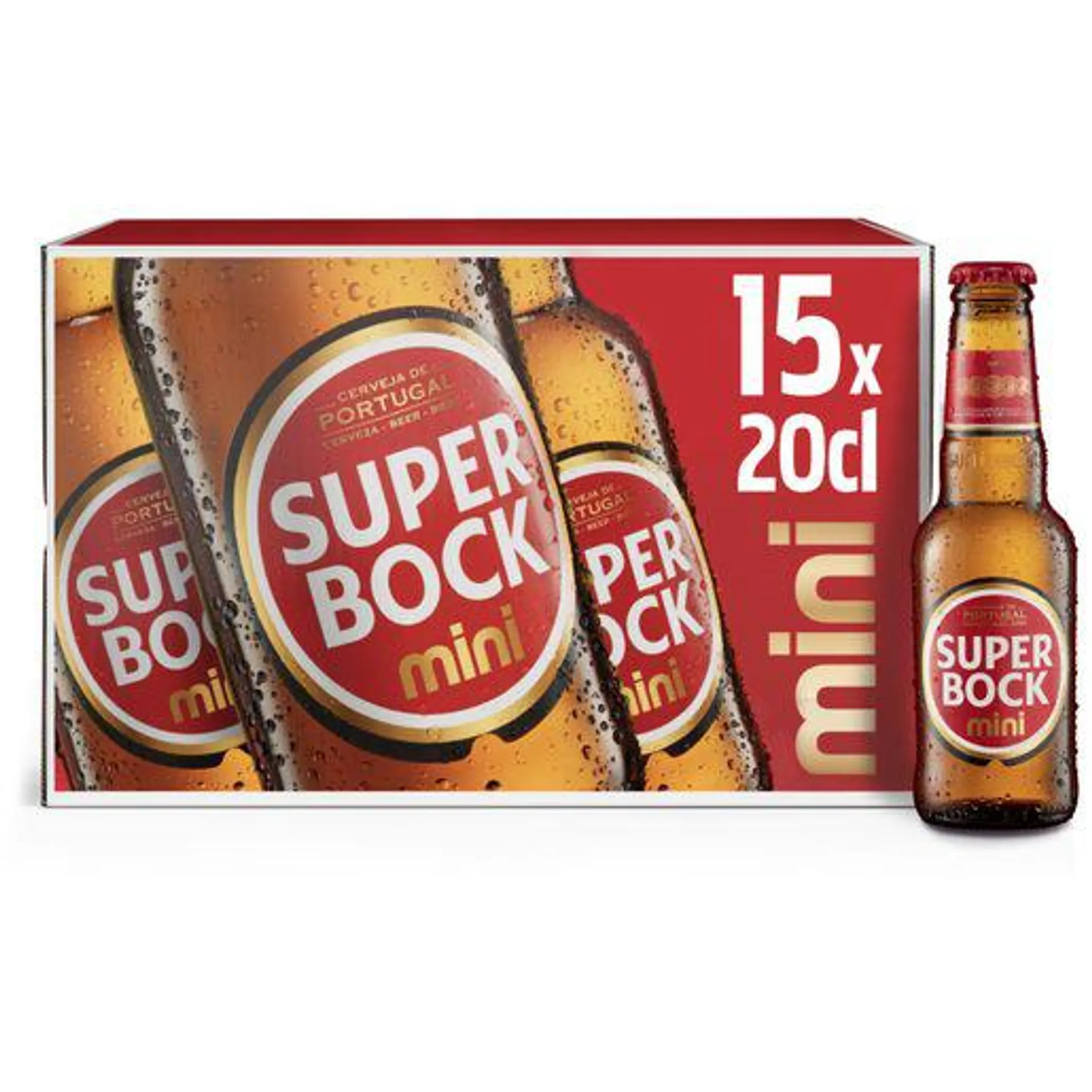 SUPER BOCK Cerveja com Álcool 15x200 ml