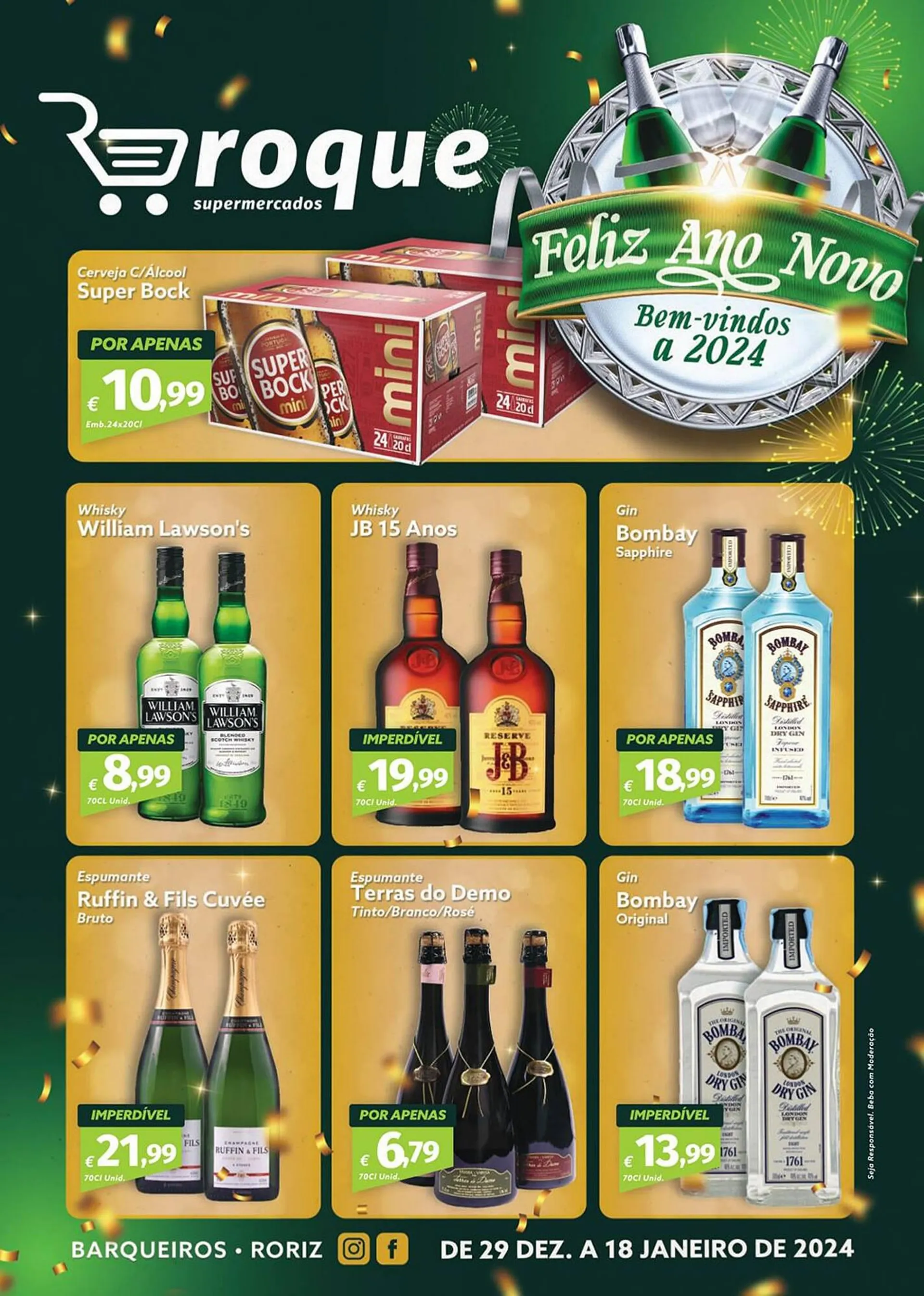 Folheto Folheto Roque Supermercados de 29 de dezembro até 18 de janeiro 2024 - Pagina 1