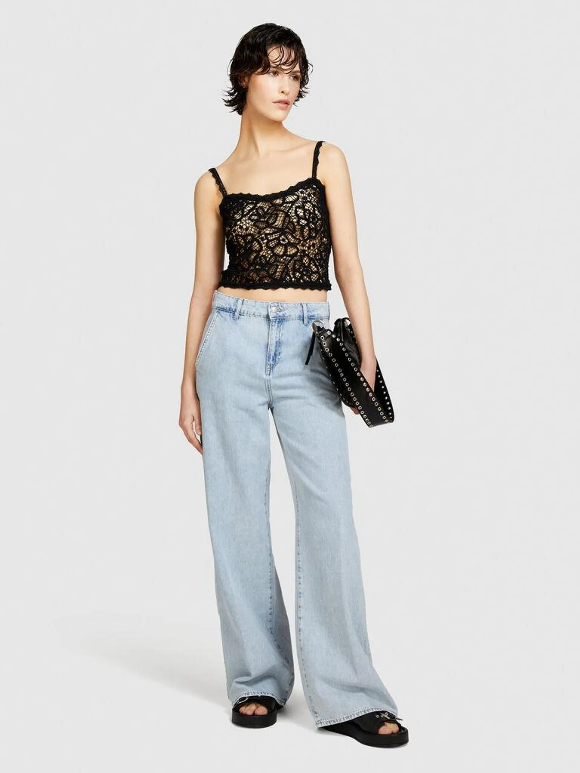 Jeans fluidos wide leg