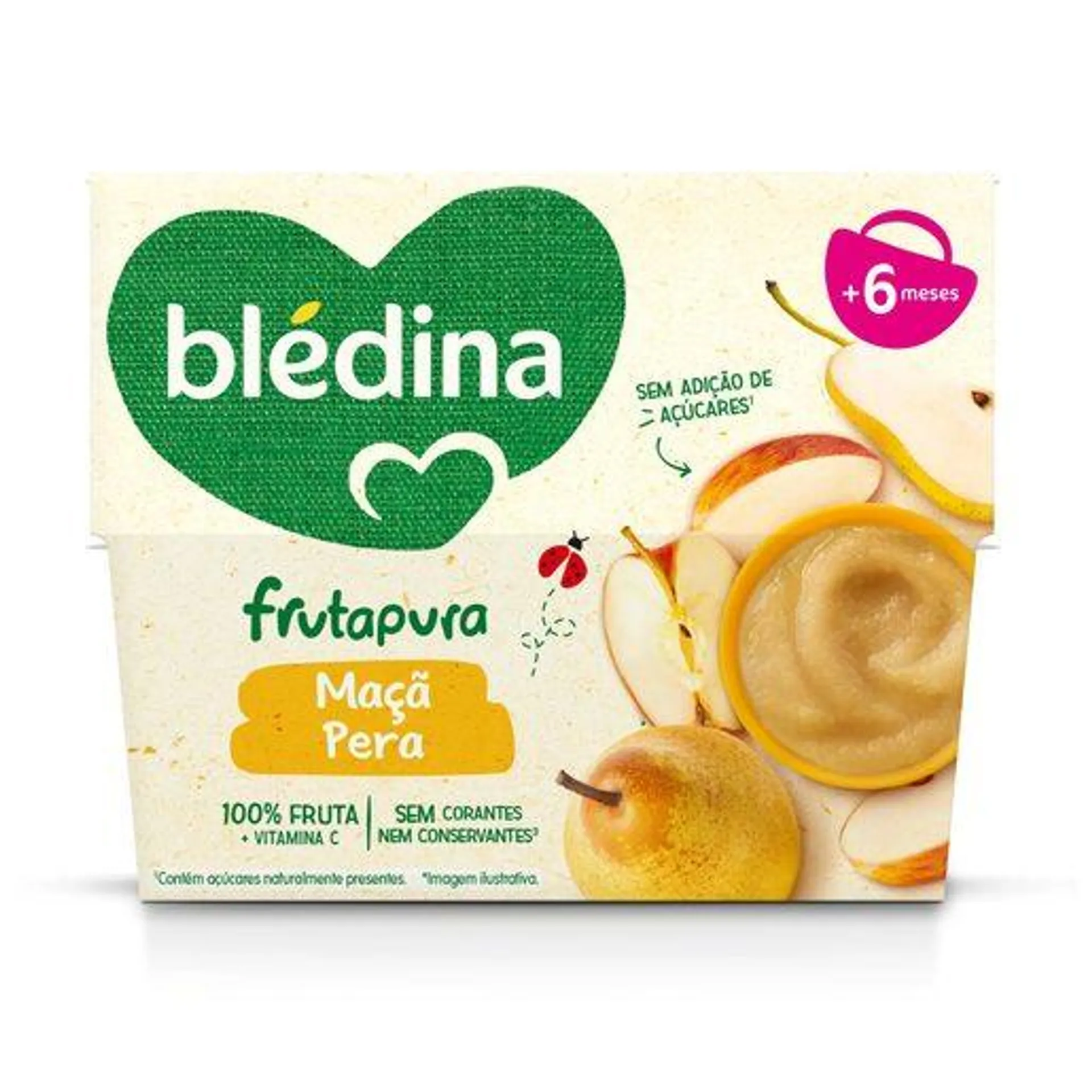 BLÉDINA Puré Fruta Maçã e Pera 4x95 g