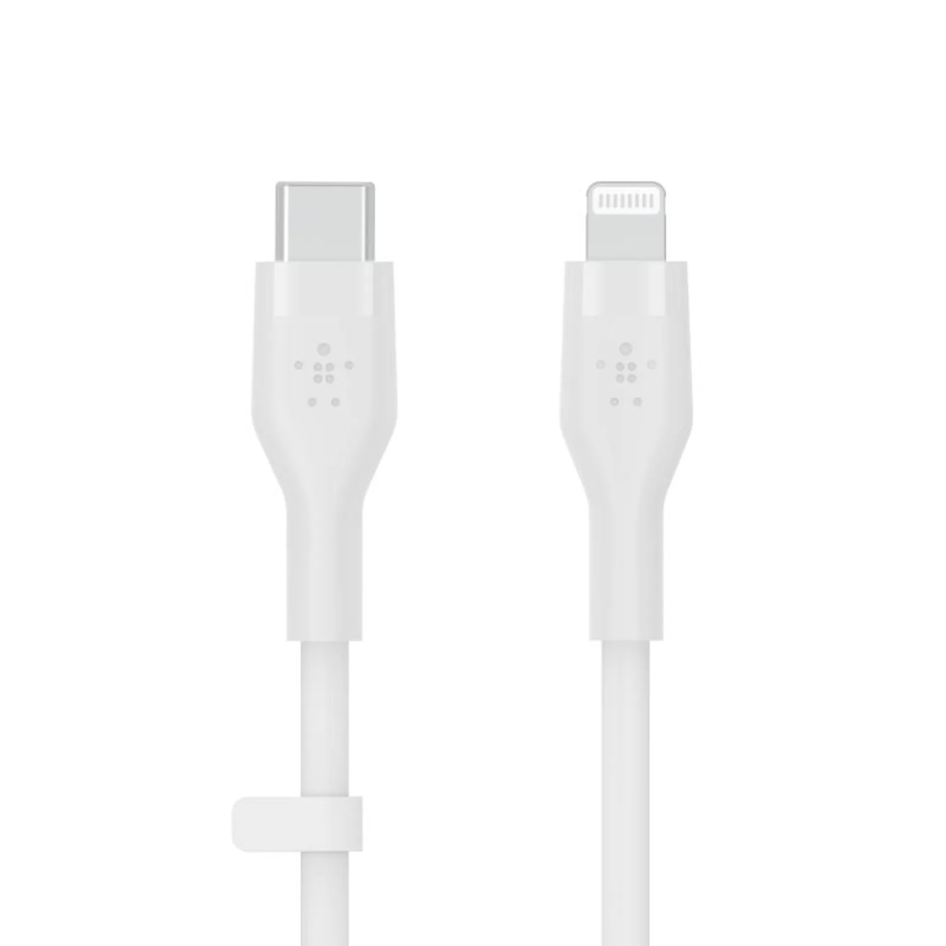 Cabo Belkin Boost Charge Flex Silicone USB-C para Lightning 2 m - Branco