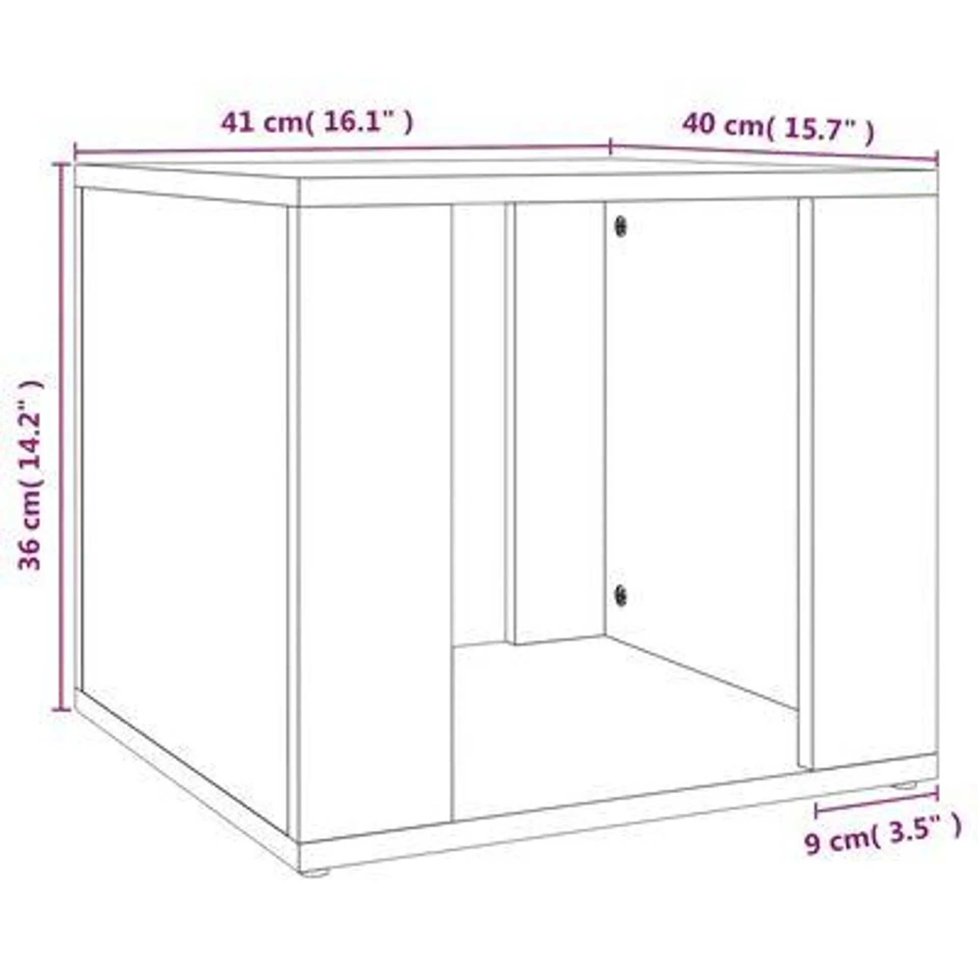 vidaXL Mesa cabeceira 41x40x36 cm derivados madeira carvalho-castanho