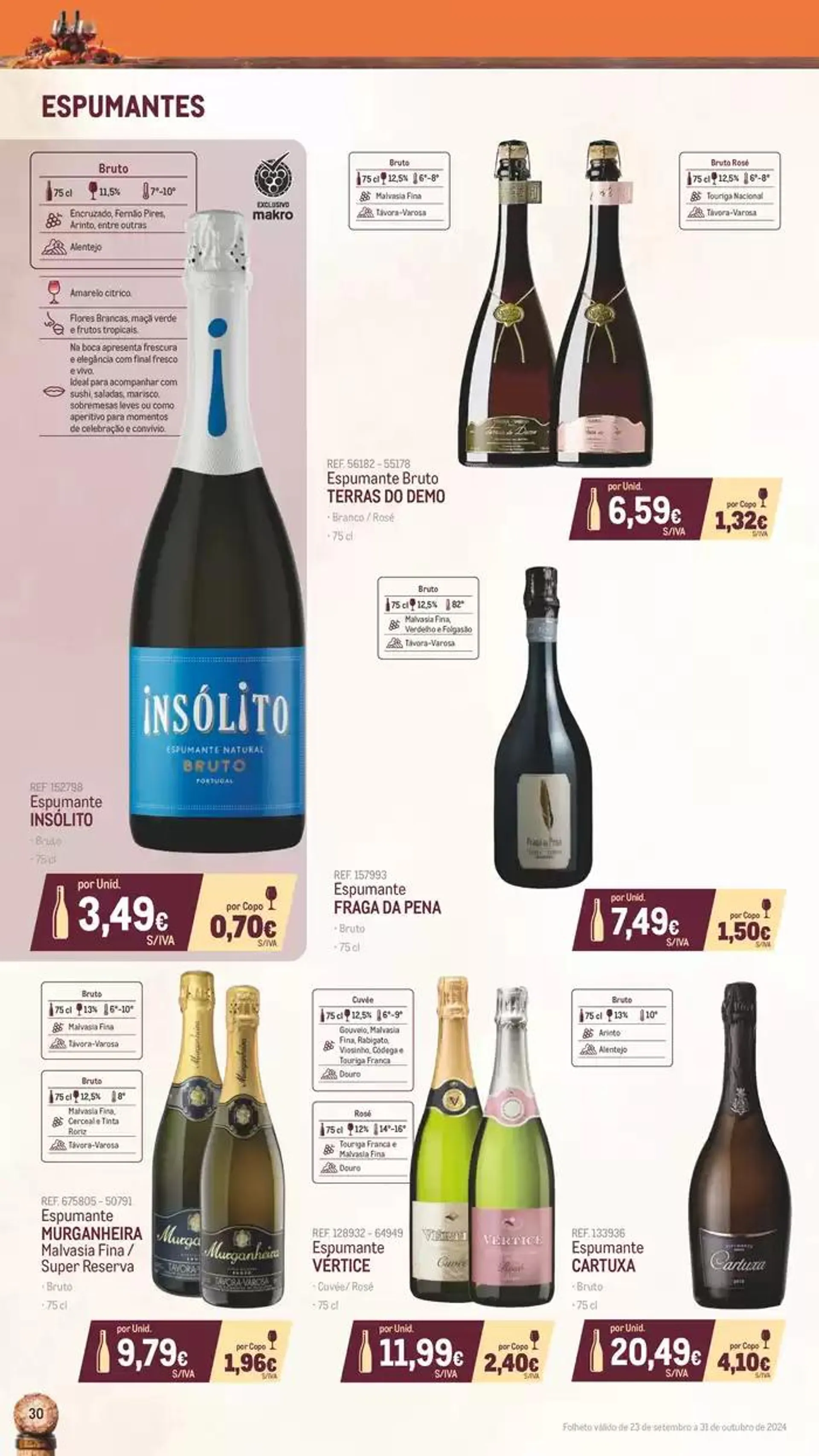 Folheto Catálogo de Vinhos, Queijos e Enchidos de 8 de outubro até 31 de outubro 2024 - Pagina 30