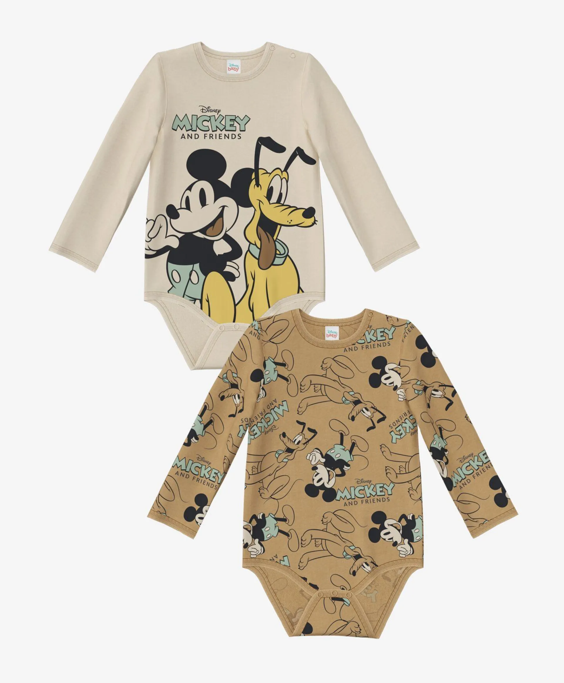 Pack de 2 bodies licenciadas pelo Mickey Mouse