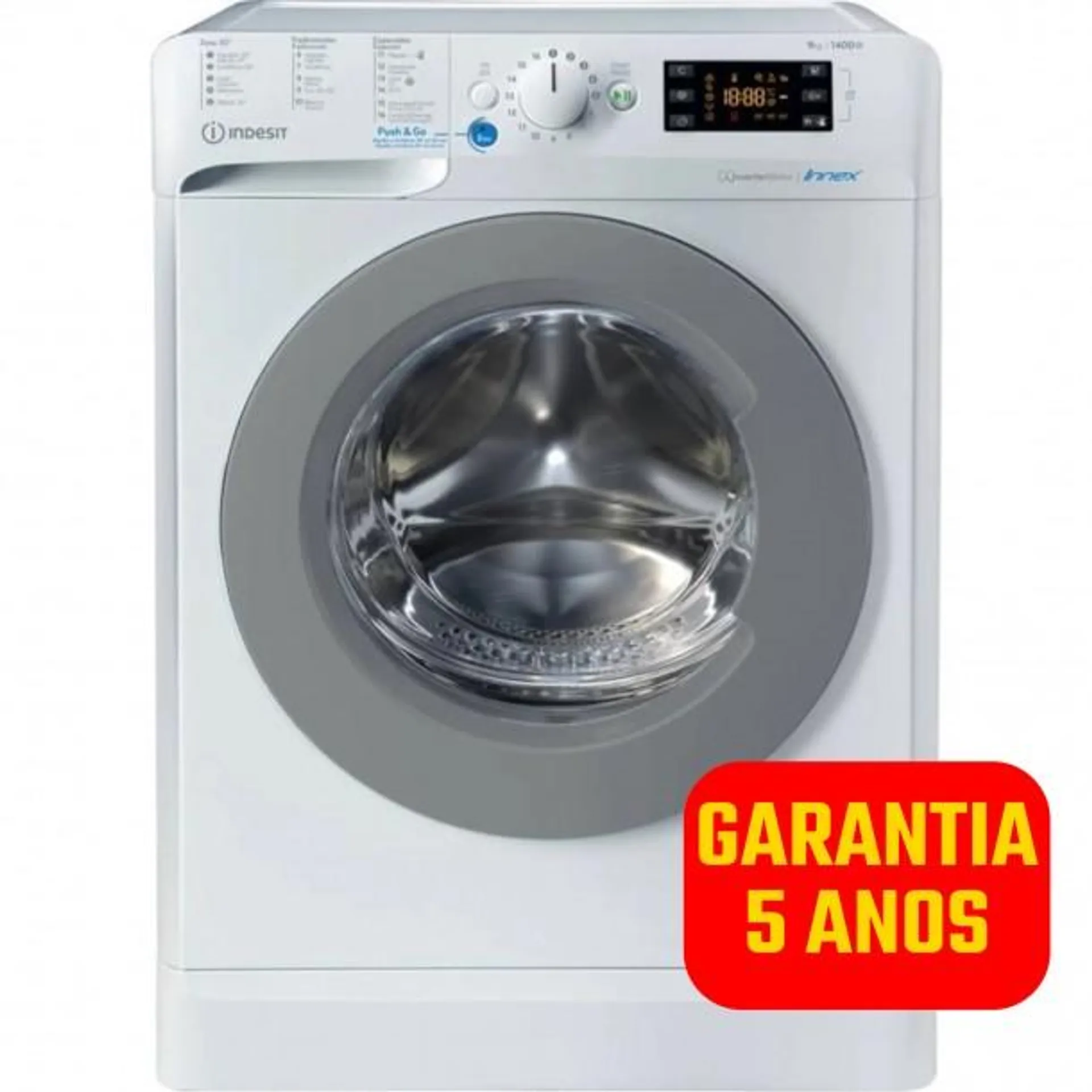 Máquina Lavar Roupa INDESIT BWE 91496X WS SPT N - 9 Kg - 1400 Rpm