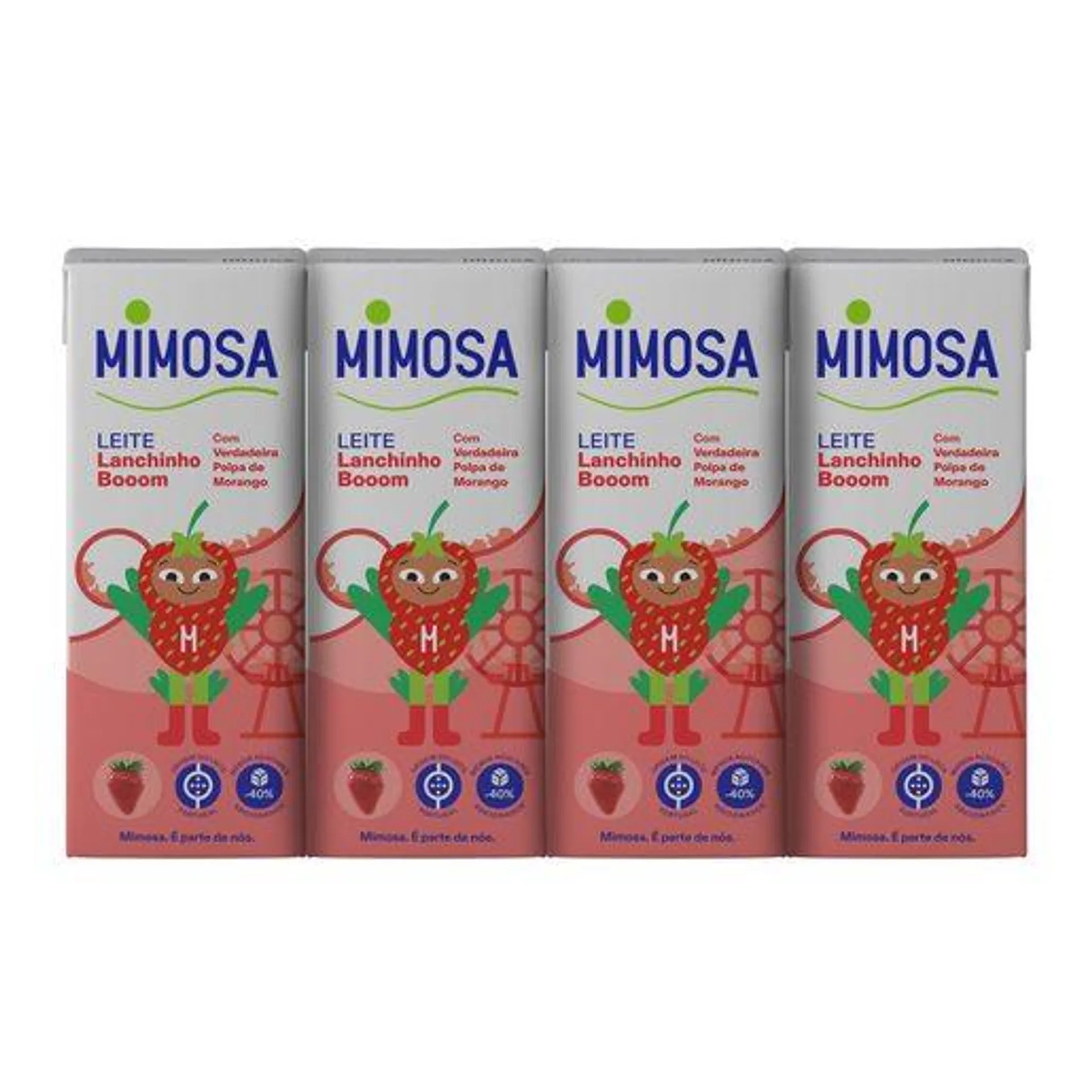 MIMOSA Leite Com Polpa de Morango 4x200 ml