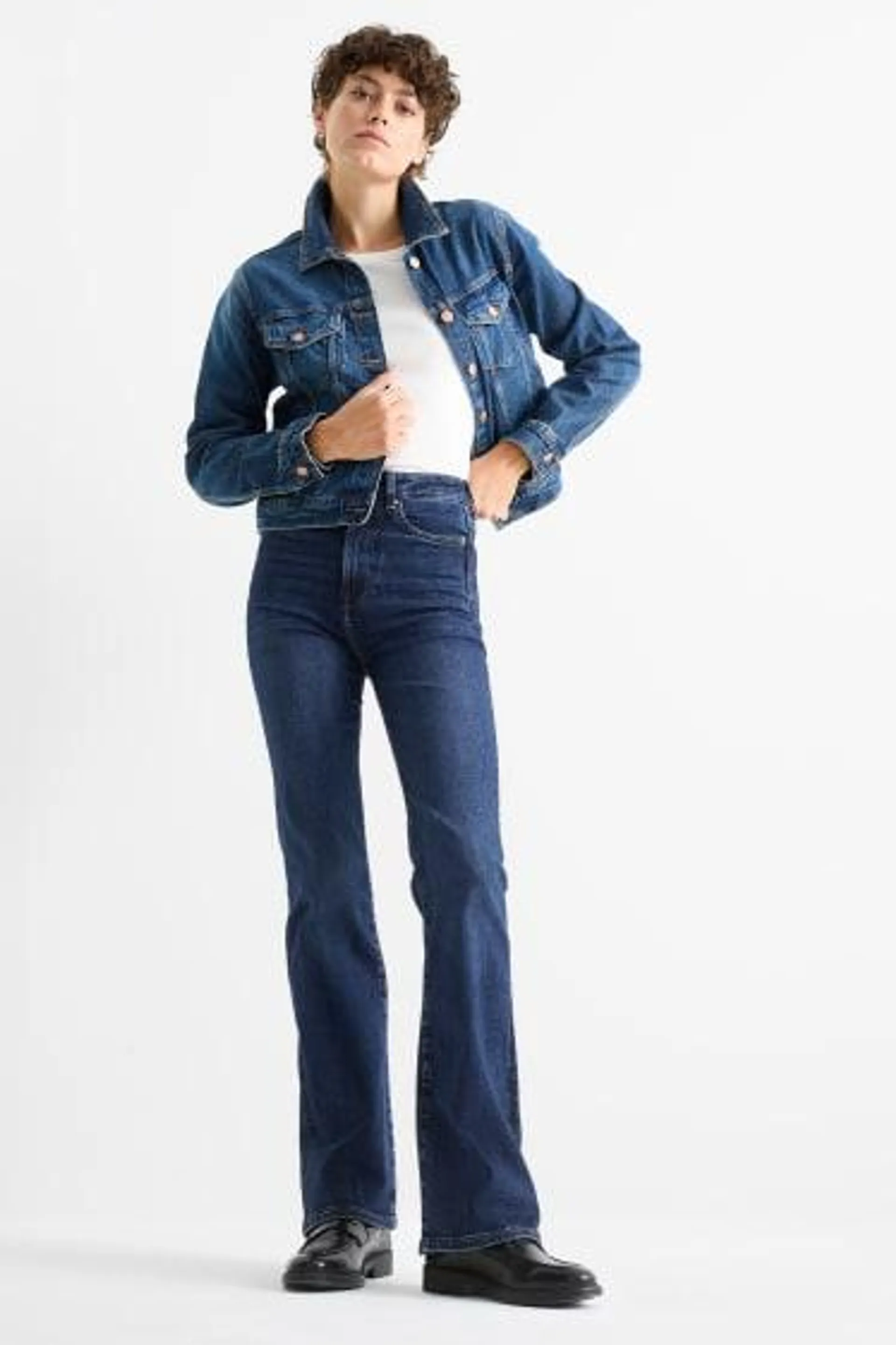 Flared jeans - high waist - LYCRA®