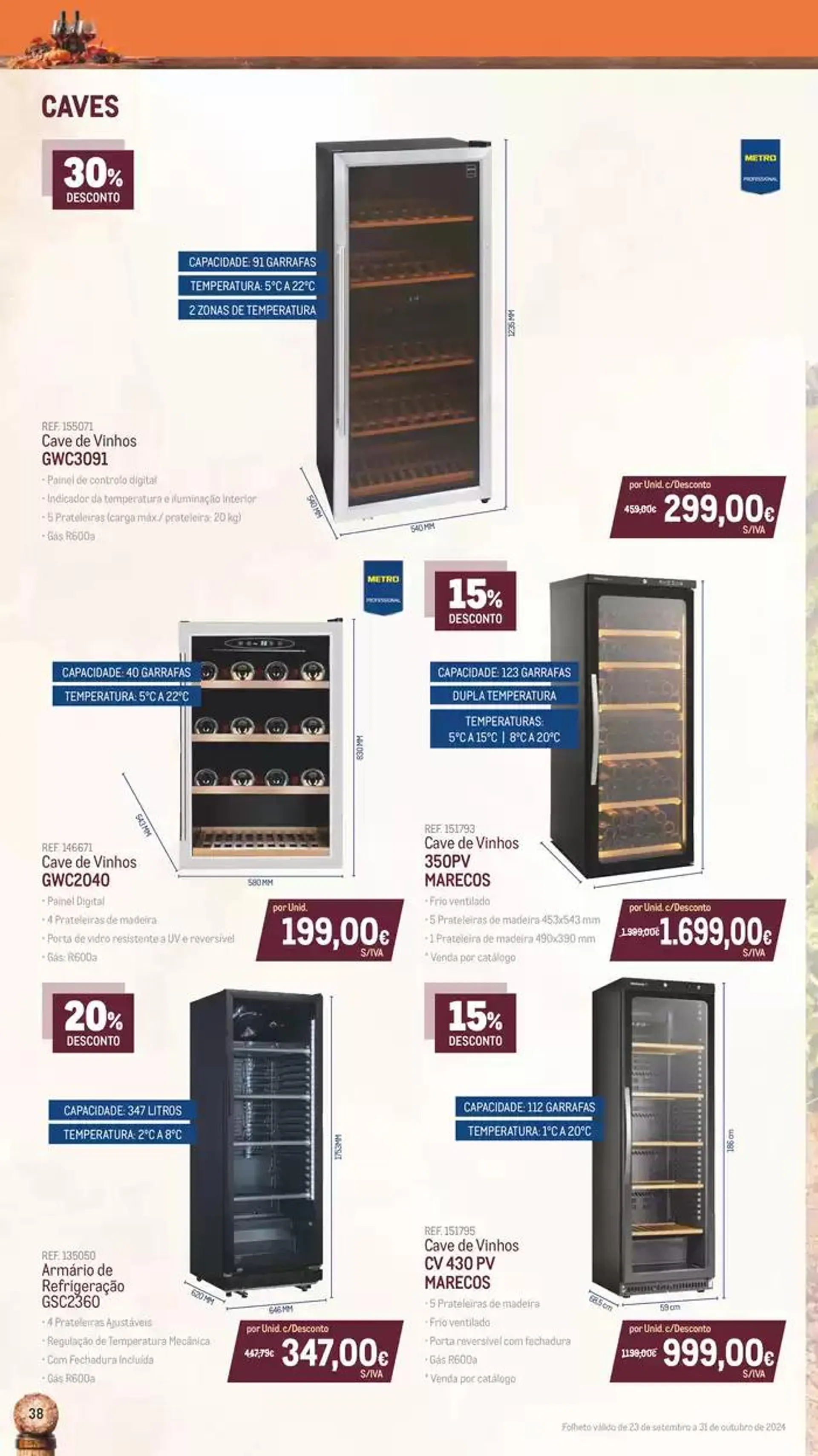 Folheto Catálogo de Vinhos, Queijos e Enchidos de 8 de outubro até 31 de outubro 2024 - Pagina 38