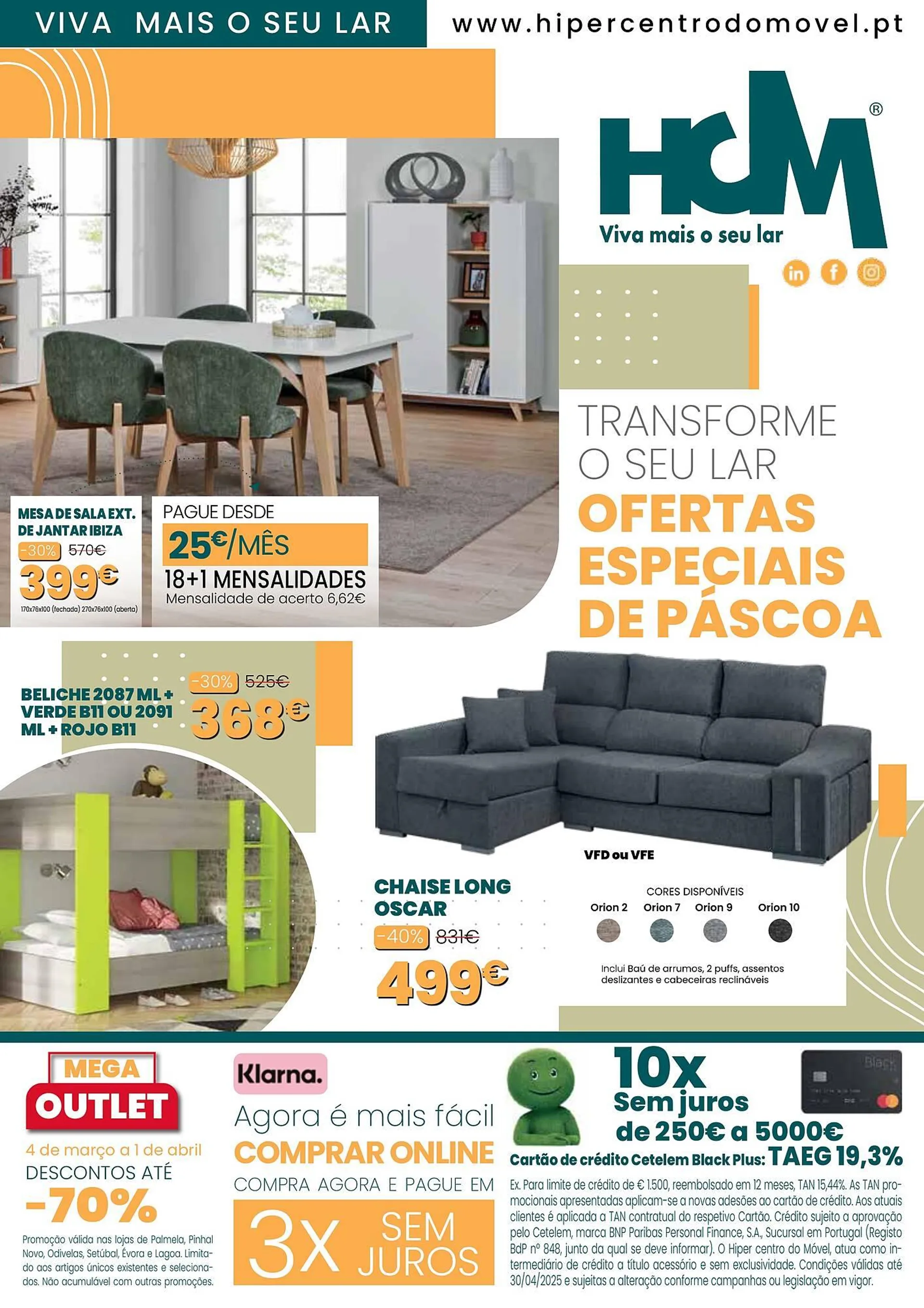 Folheto Folheto Hiper Centro do Móvel de 1 de abril até 30 de abril 2025 - Pagina 1