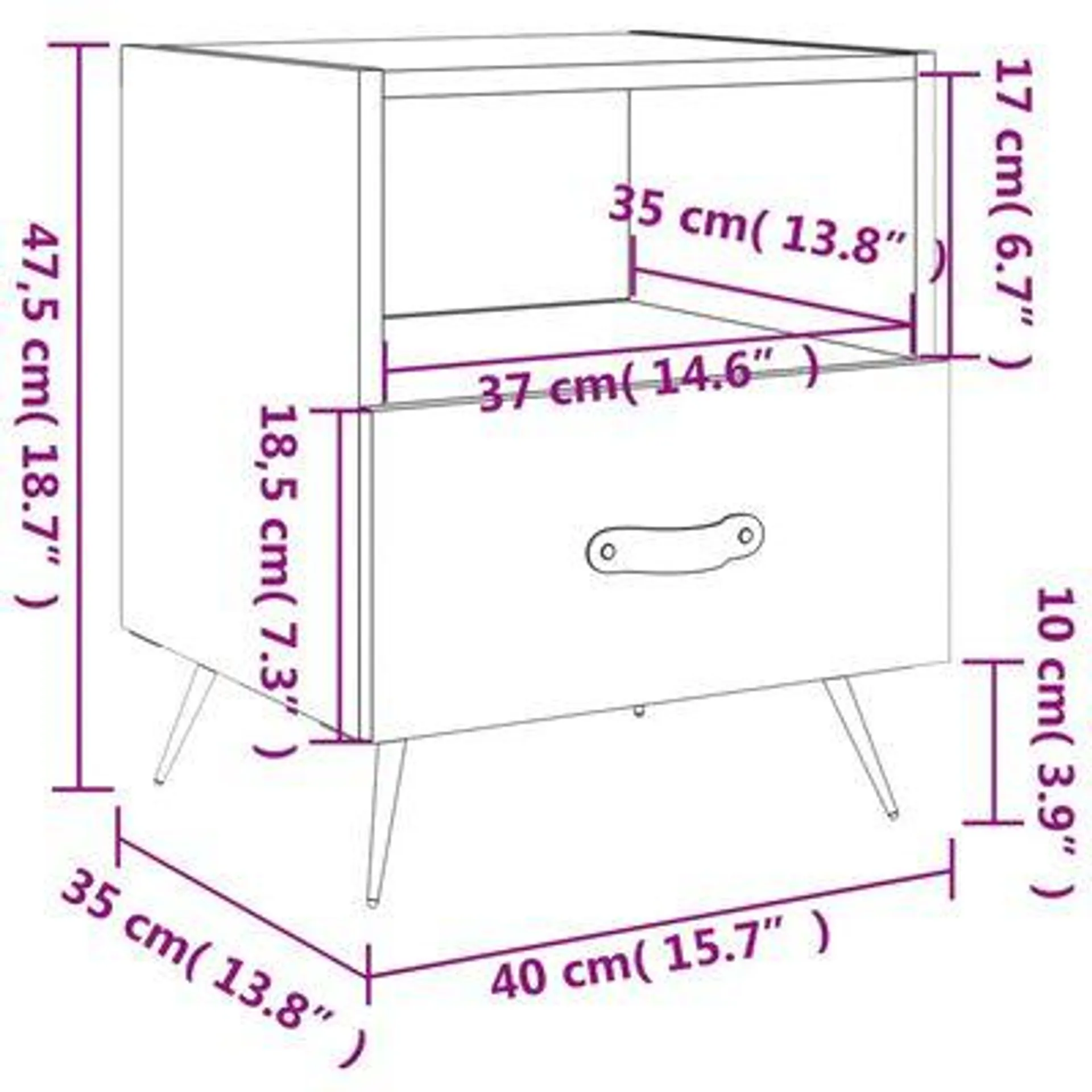 vidaXL Mesas de cabeceira 2 pcs derivados de madeira carvalho sonoma