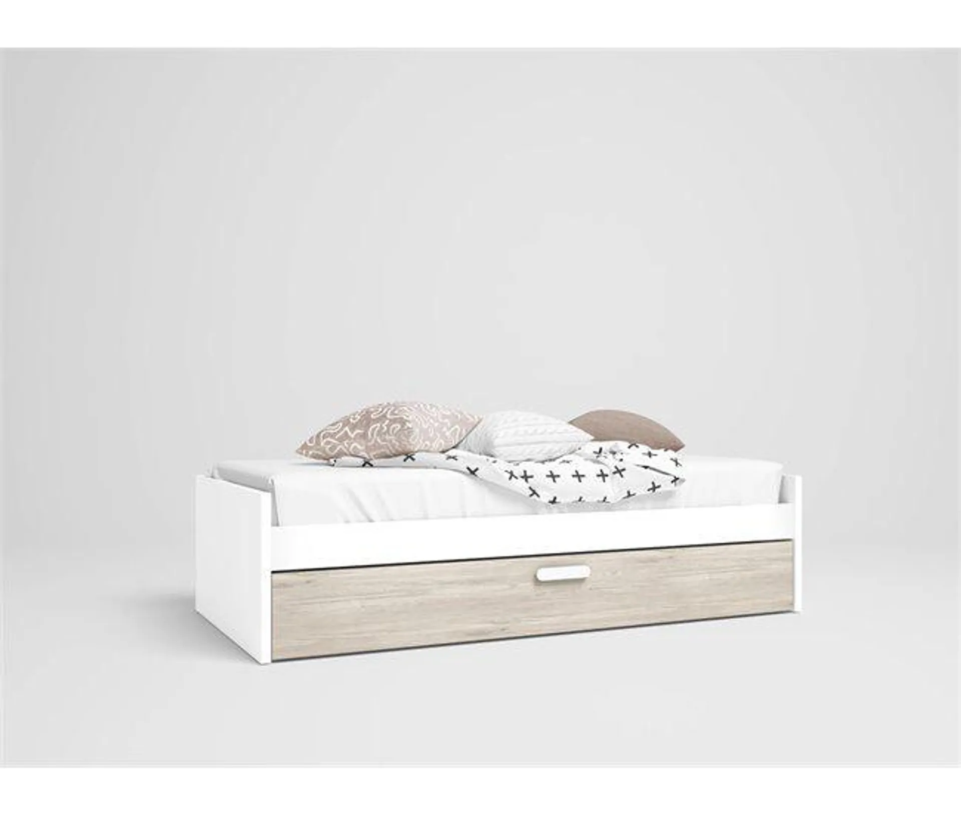 Cama dupla 90X190 LUPY 8K Branco mate/Sahara