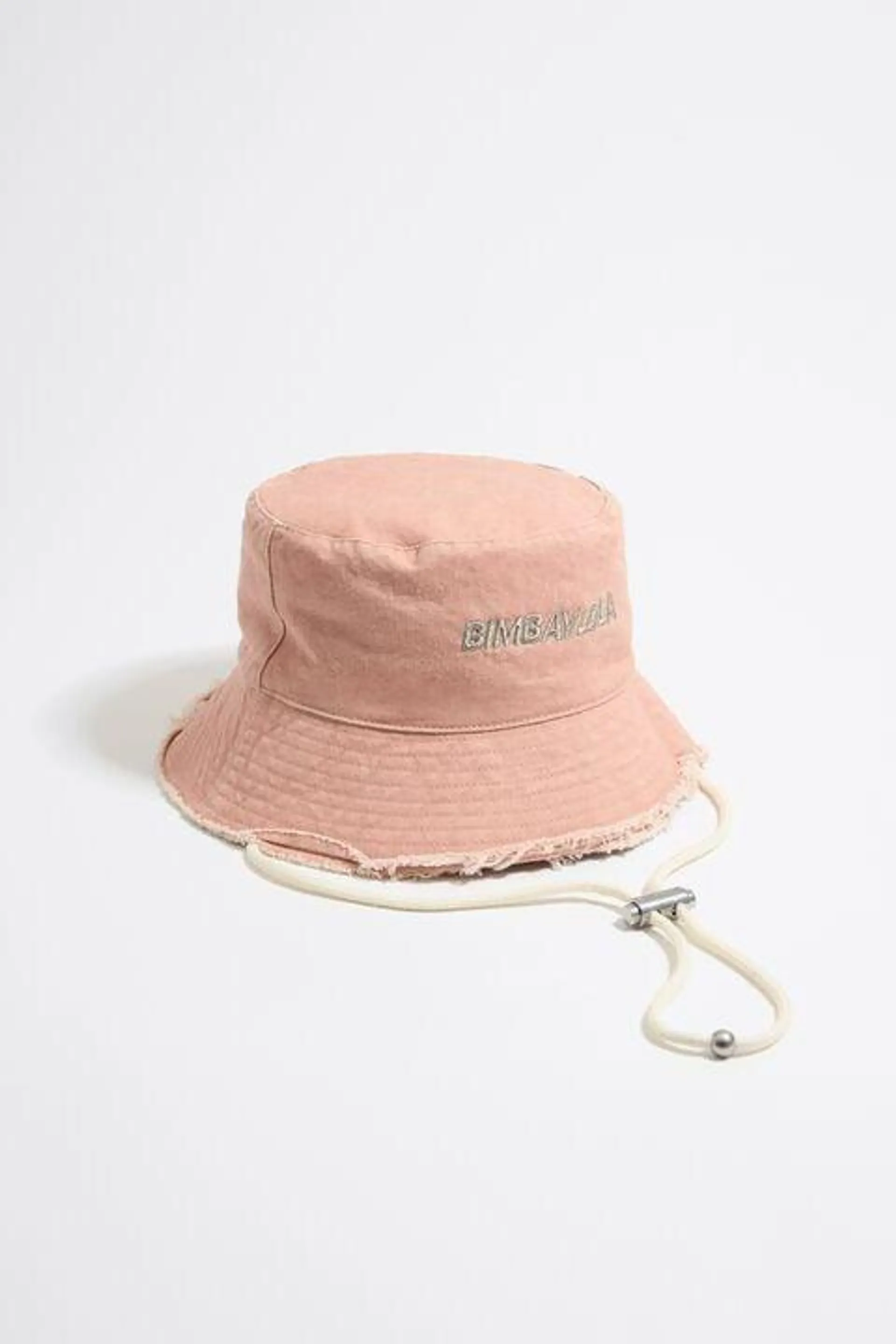 Chapéu bucket algodão rosa-claro