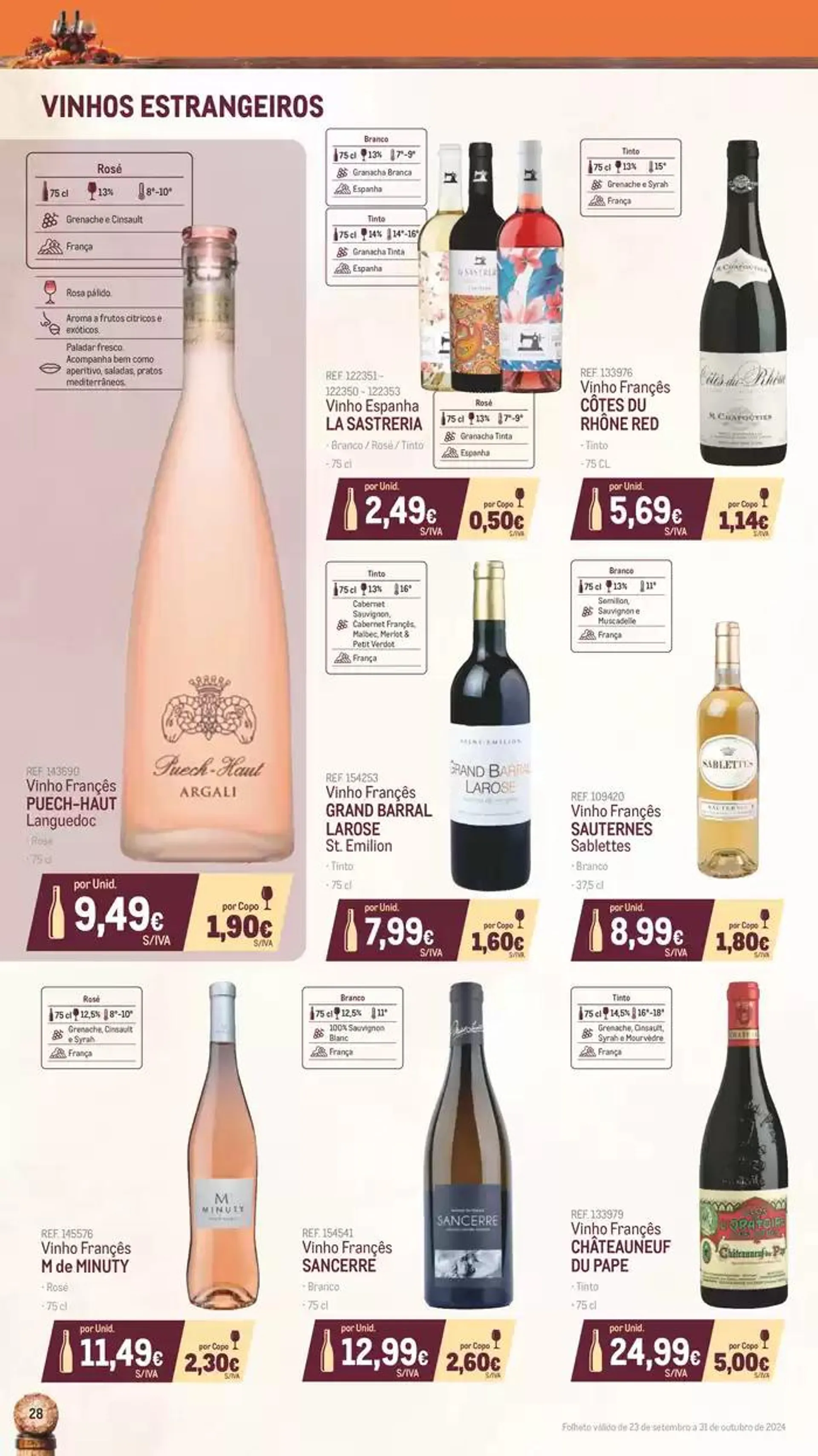 Folheto Catálogo de Vinhos, Queijos e Enchidos de 8 de outubro até 31 de outubro 2024 - Pagina 28