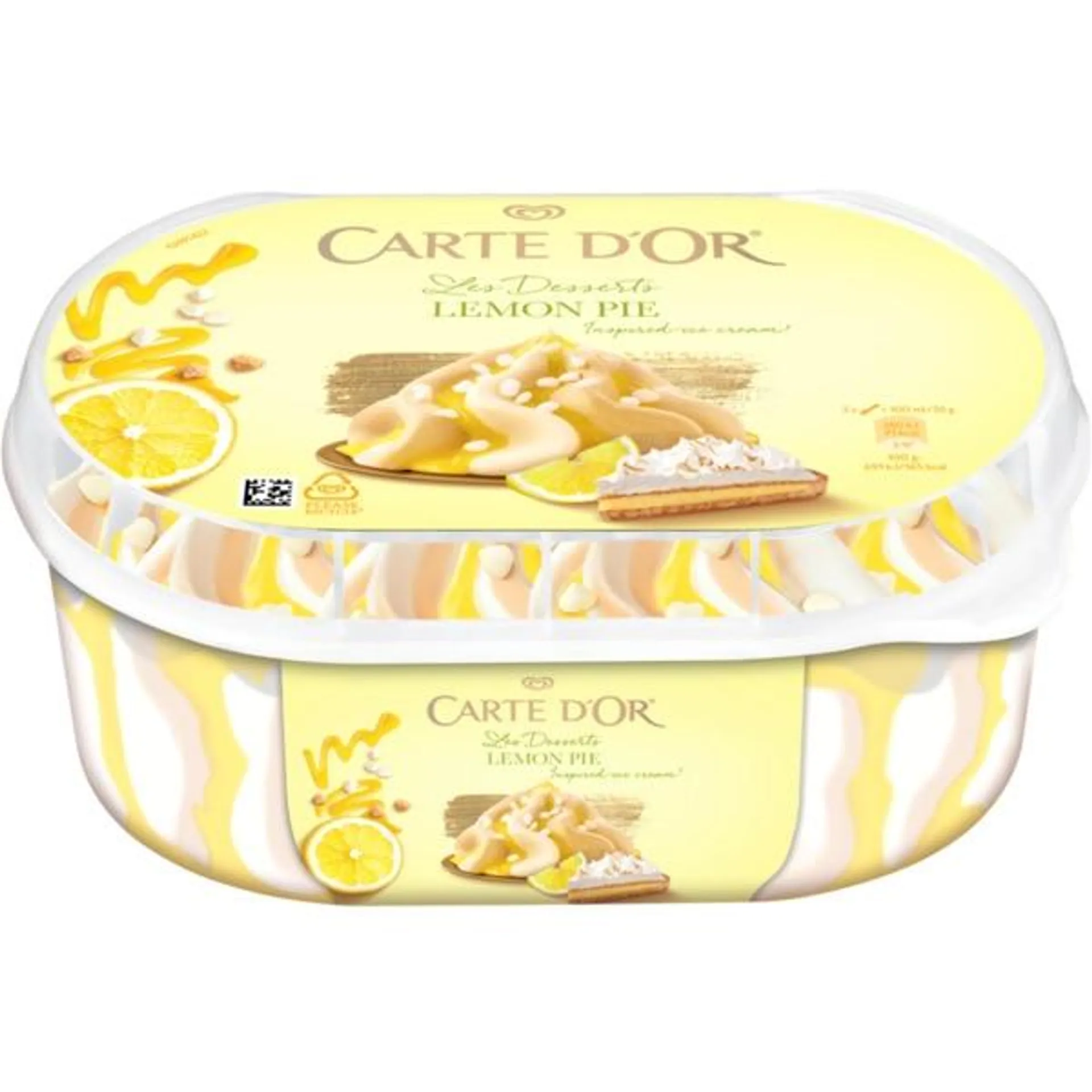 Gelado Lemon Pie Les Desserts embalagem 825 ml Carte D'Or