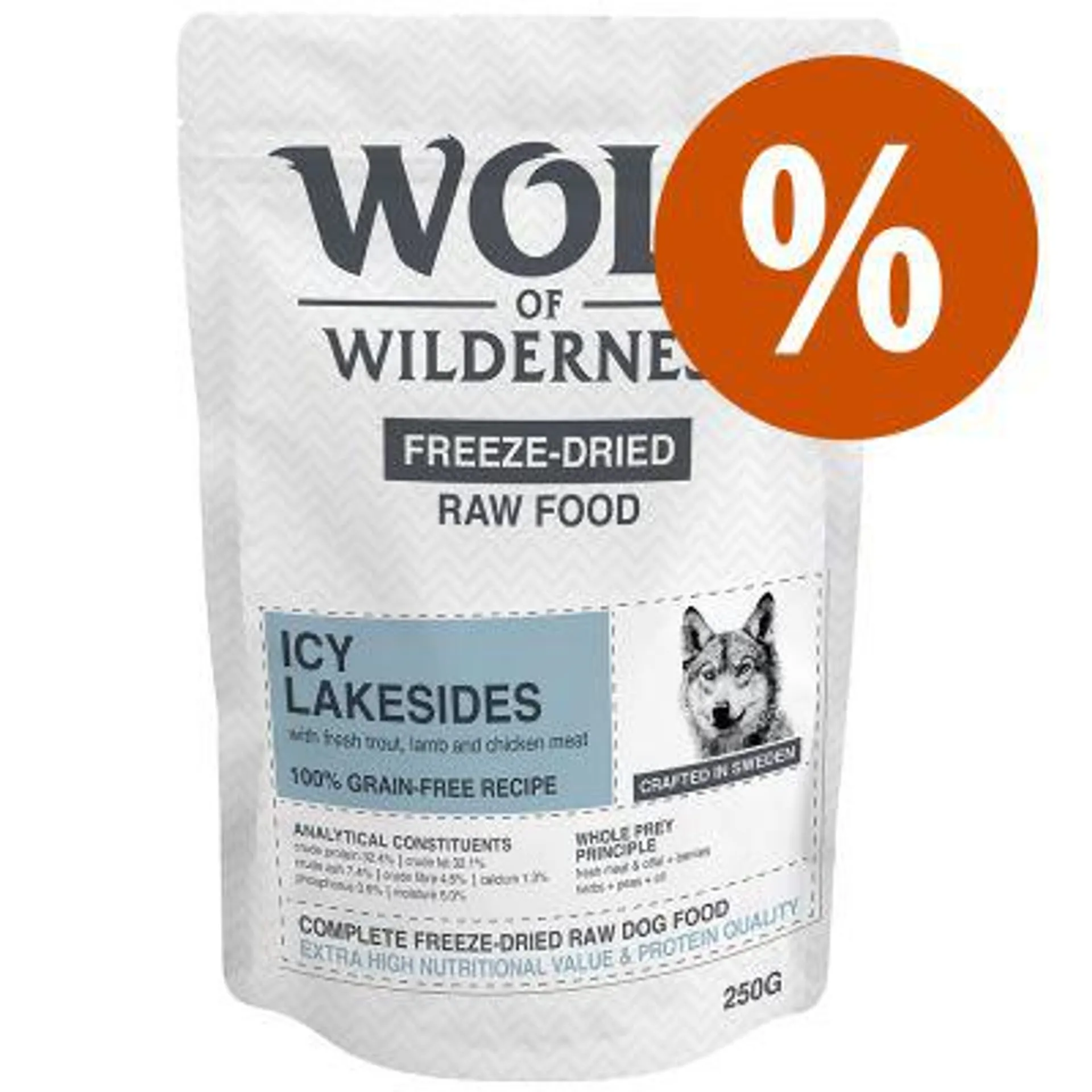 Wolf of Wilderness 250 g alimentação crua liofilizada a preço especial!