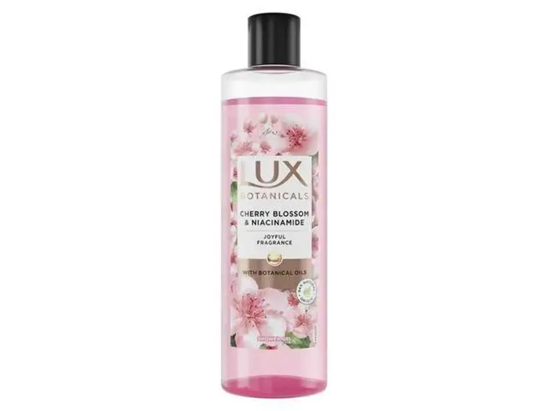 Gel De Dus Lux Botanicals Cu Parfum De Floare De Cires si Niacinamida 480ml