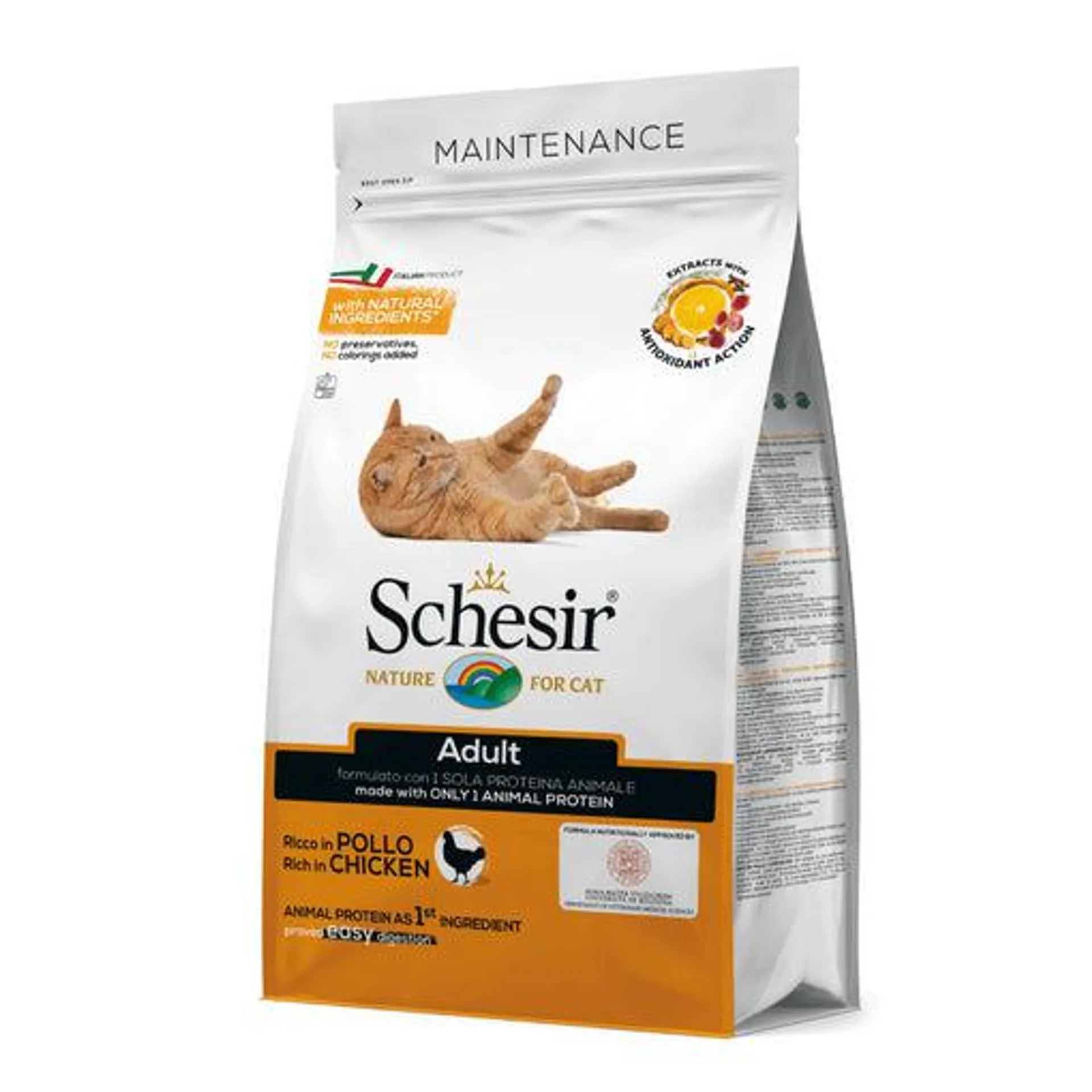 Hrana uscata pentru pisici Schesir Adult cu pui 400g
