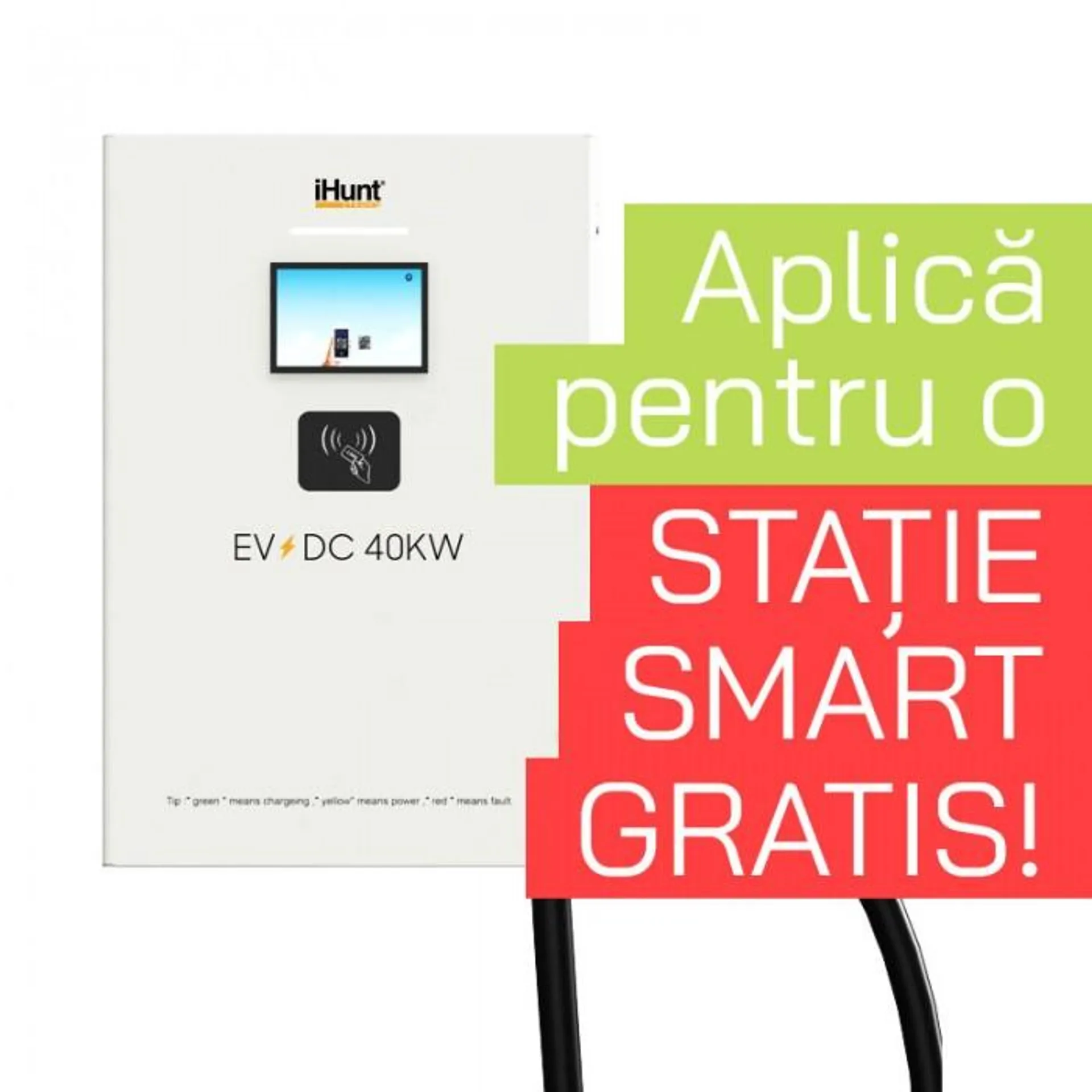 Statie de incarcare rapida cu monetizare iHunt EV DC 40KW, CCS2