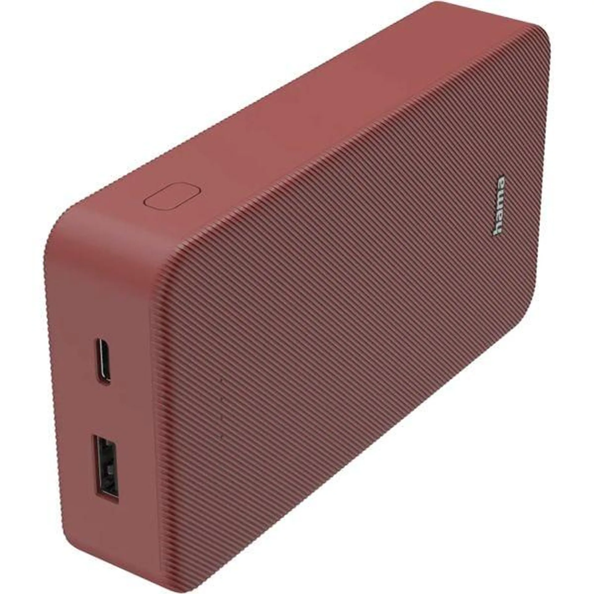 Baterie externa HAMA Colour 20 201717, 20000mAh, 1xUSB-C, 1xUSB-A, rosu