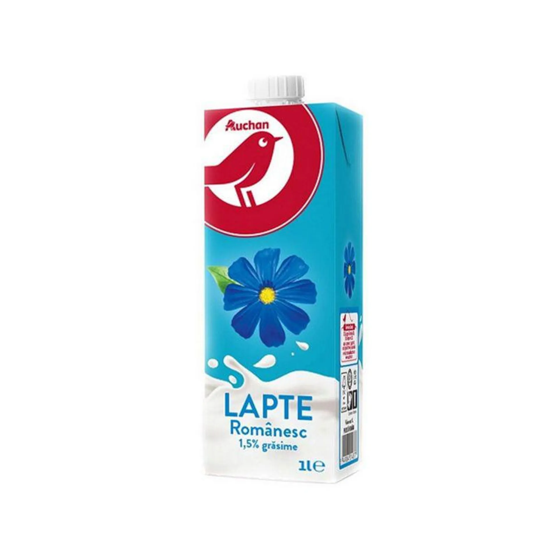 Lapte de consum Auchan, 1.5% grasime, 1 l