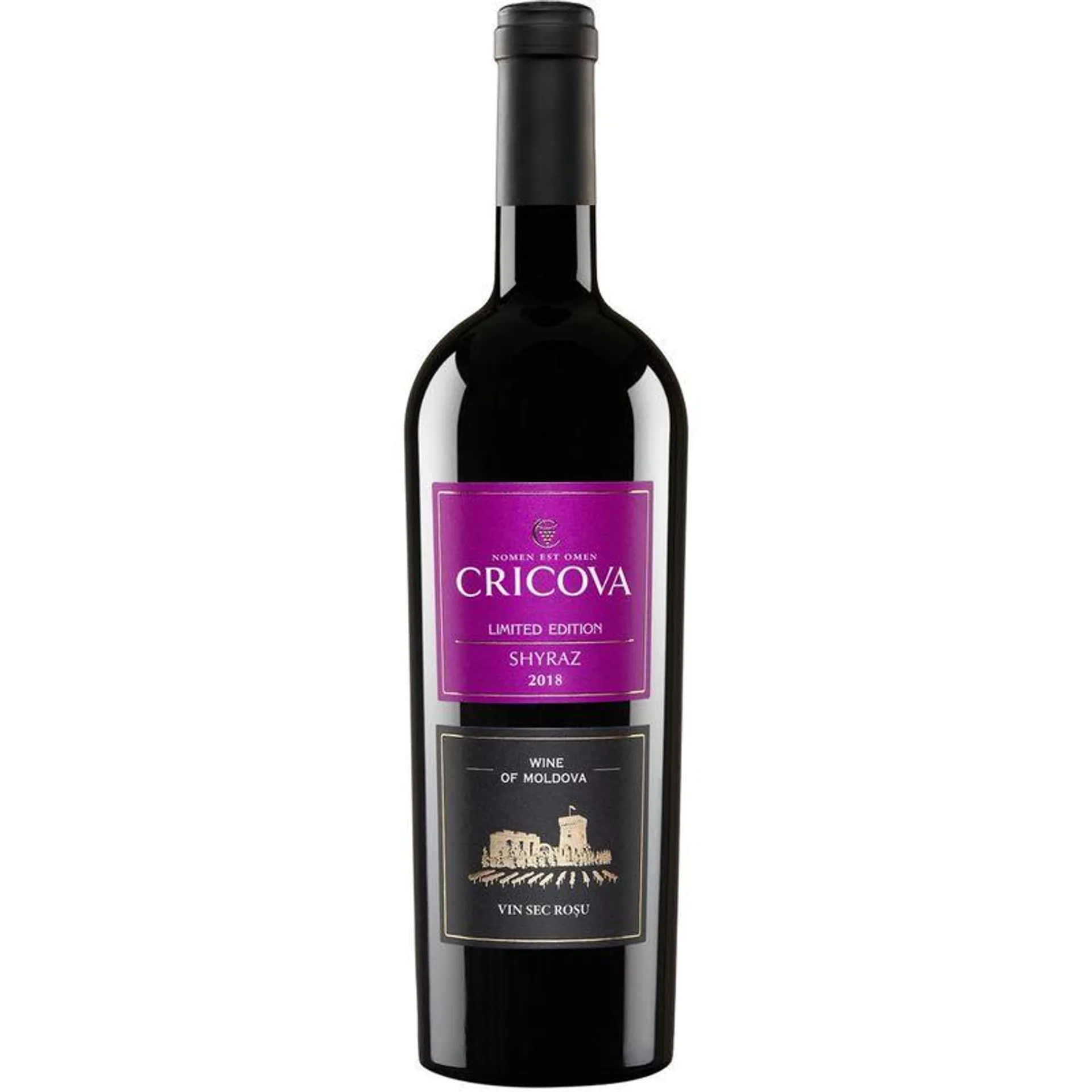 Vin rosu sec Cricova Shiraz editie limitata, alcool 13%, 0.75 l