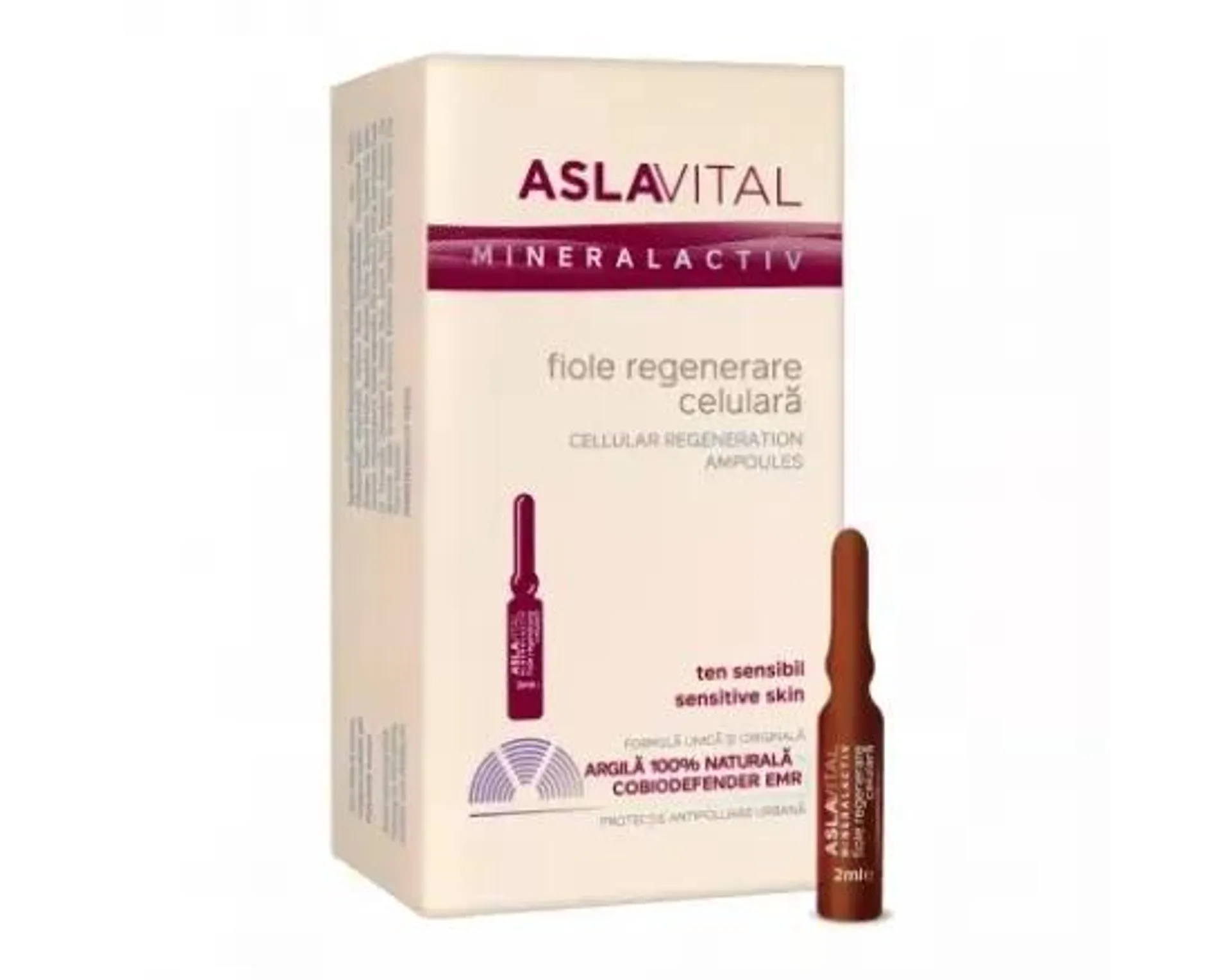 Aslavital Miner. Act. fiole regen.celulara 7 x 2ml 1550