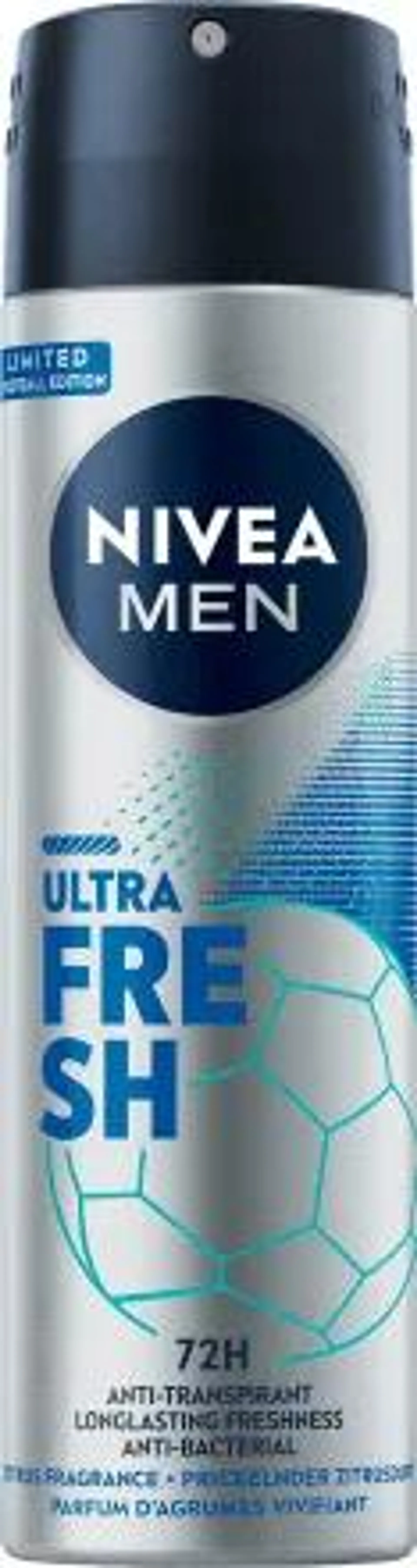 Deodorant spray Nivea Men Ultra Fresh, 150 ml