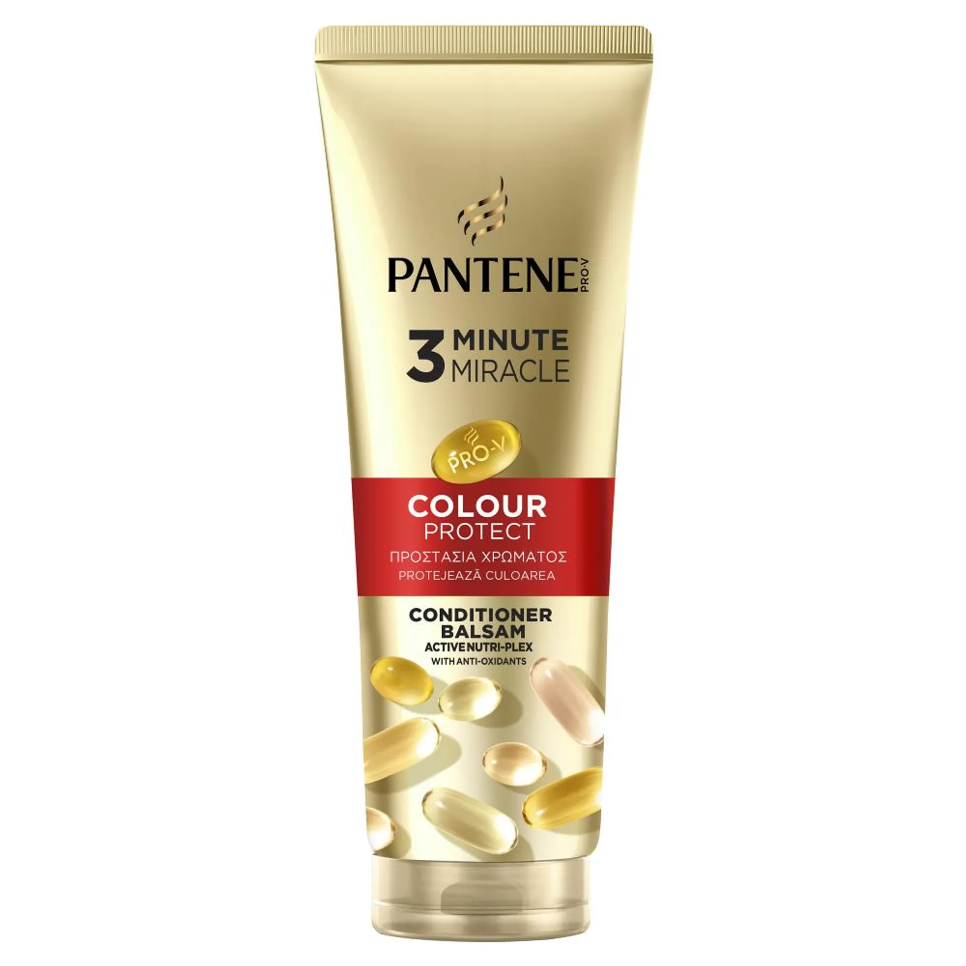 Balsam de par Pantene Pro-V Color Protect 3 Minute Miracle pentru par vopsit, 220 ml