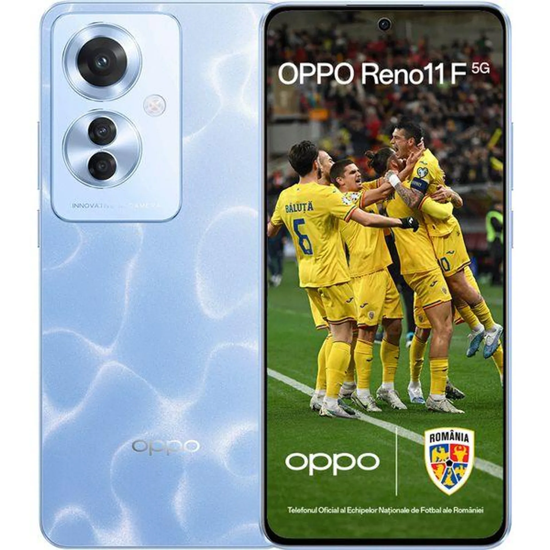 Telefon OPPO Reno11 F 5G, 256GB, 8GB RAM, Dual SIM, Ocean Blue