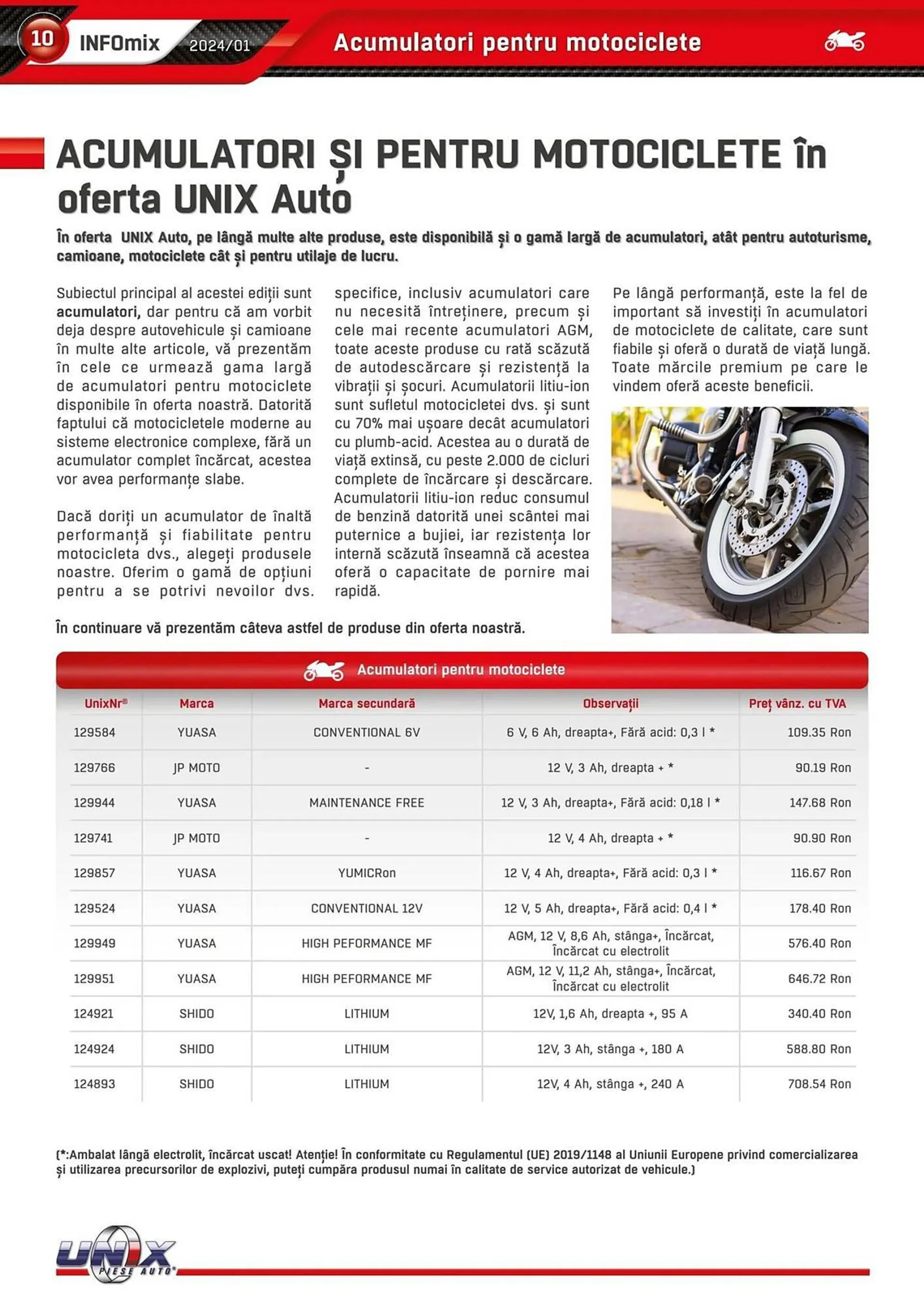 Catalog Catalog UNIX Auto de la 19 ianuarie până la 31 decembrie 2024 - Revista Pagina 10