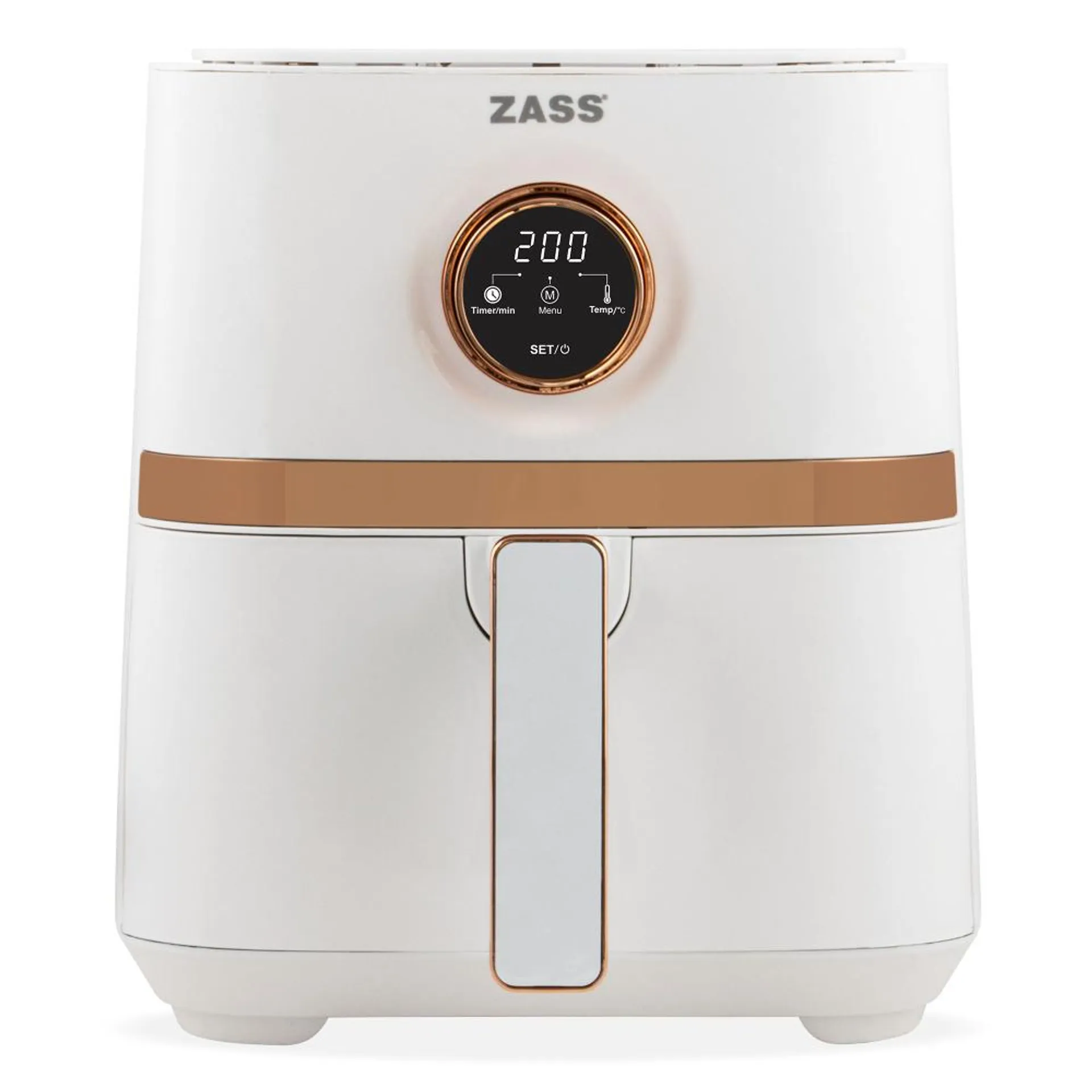 Friteuza cu aer cald Zass ZAF 02, 5 litri, 1450 W, Alb