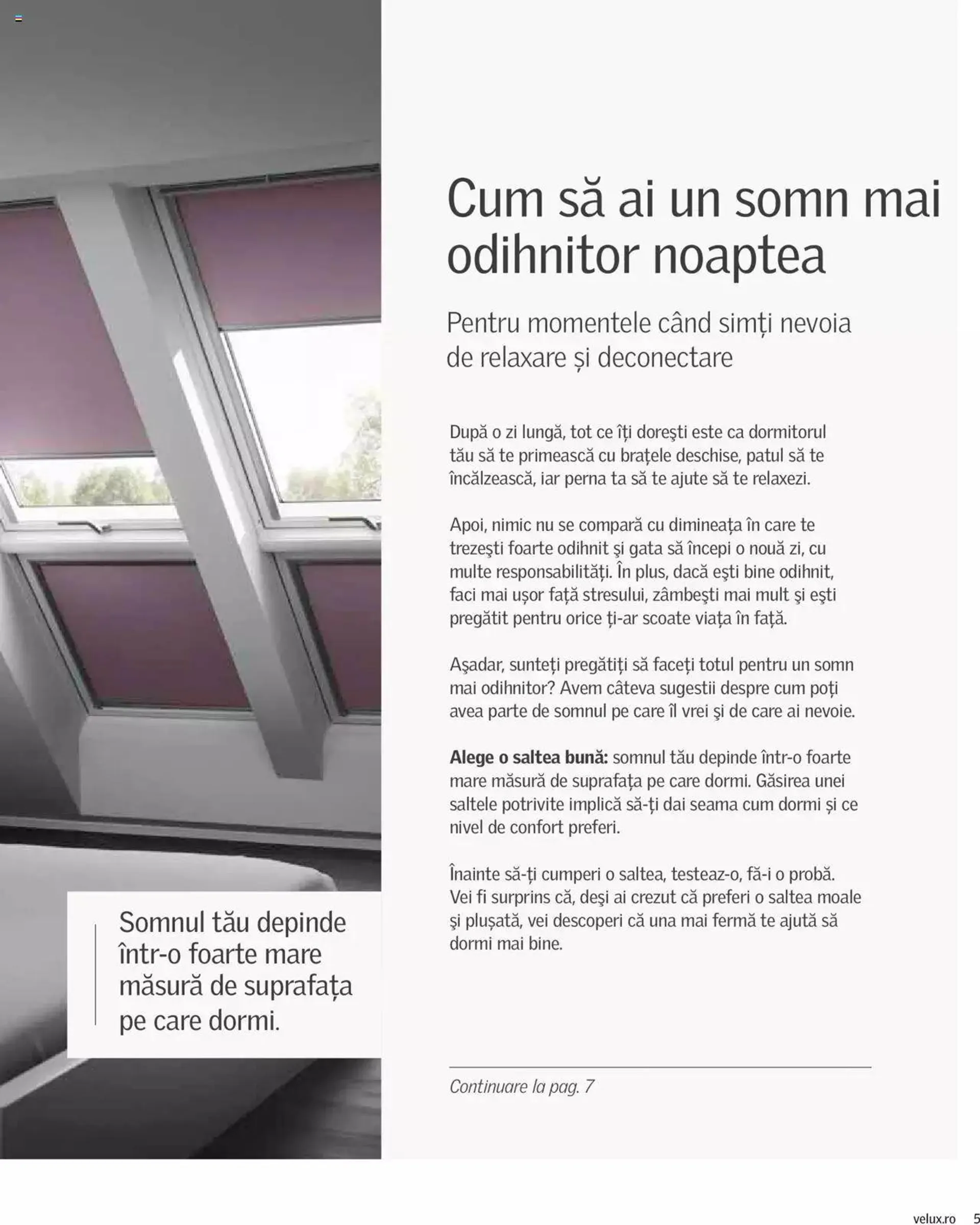 Catalog Velux - Dormitorul tău reinventat de la 27 decembrie până la 31 decembrie 2023 - Revista Pagina 5