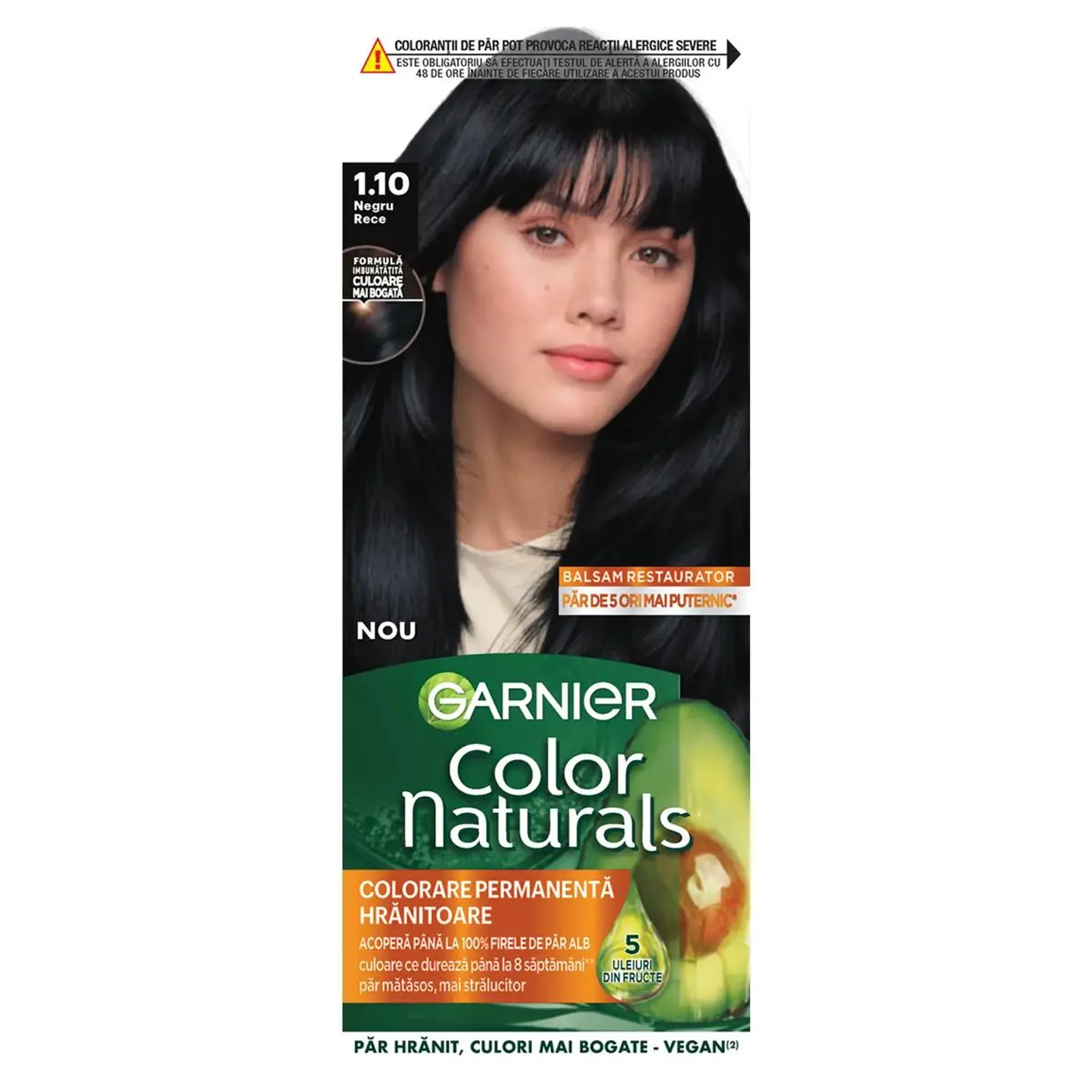 Vopsea de par permanenta cu amoniac Garnier Color Naturals, 8.13 Blond bej Deschis, 112 ml