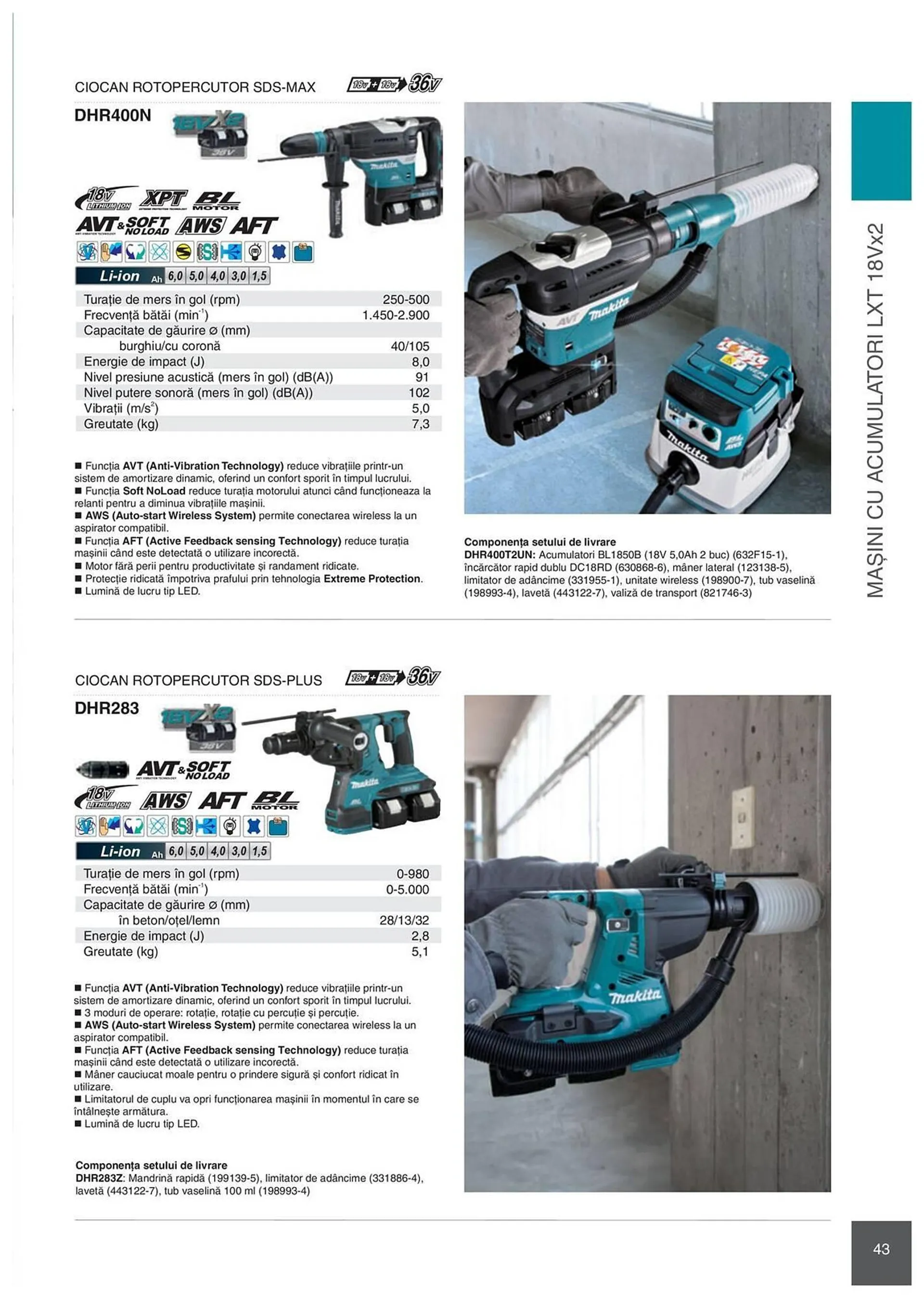 Catalog Сatalog Makita de la 6 februarie până la 31 decembrie 2024 - Revista Pagina 43