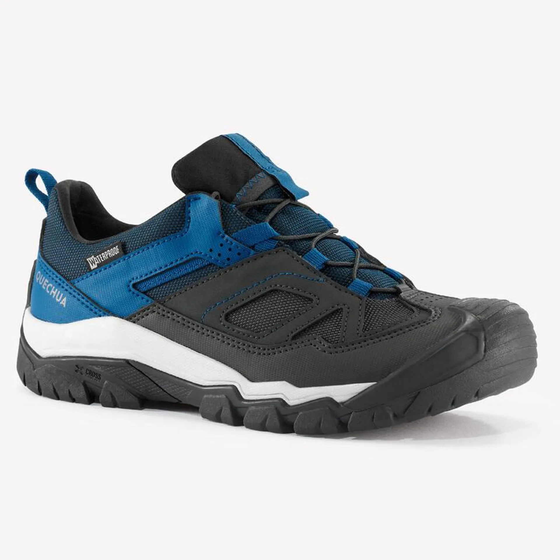 Scarpe montagna bambino CROSSROCK impermeabili blu con lacci | dal 35 al 38