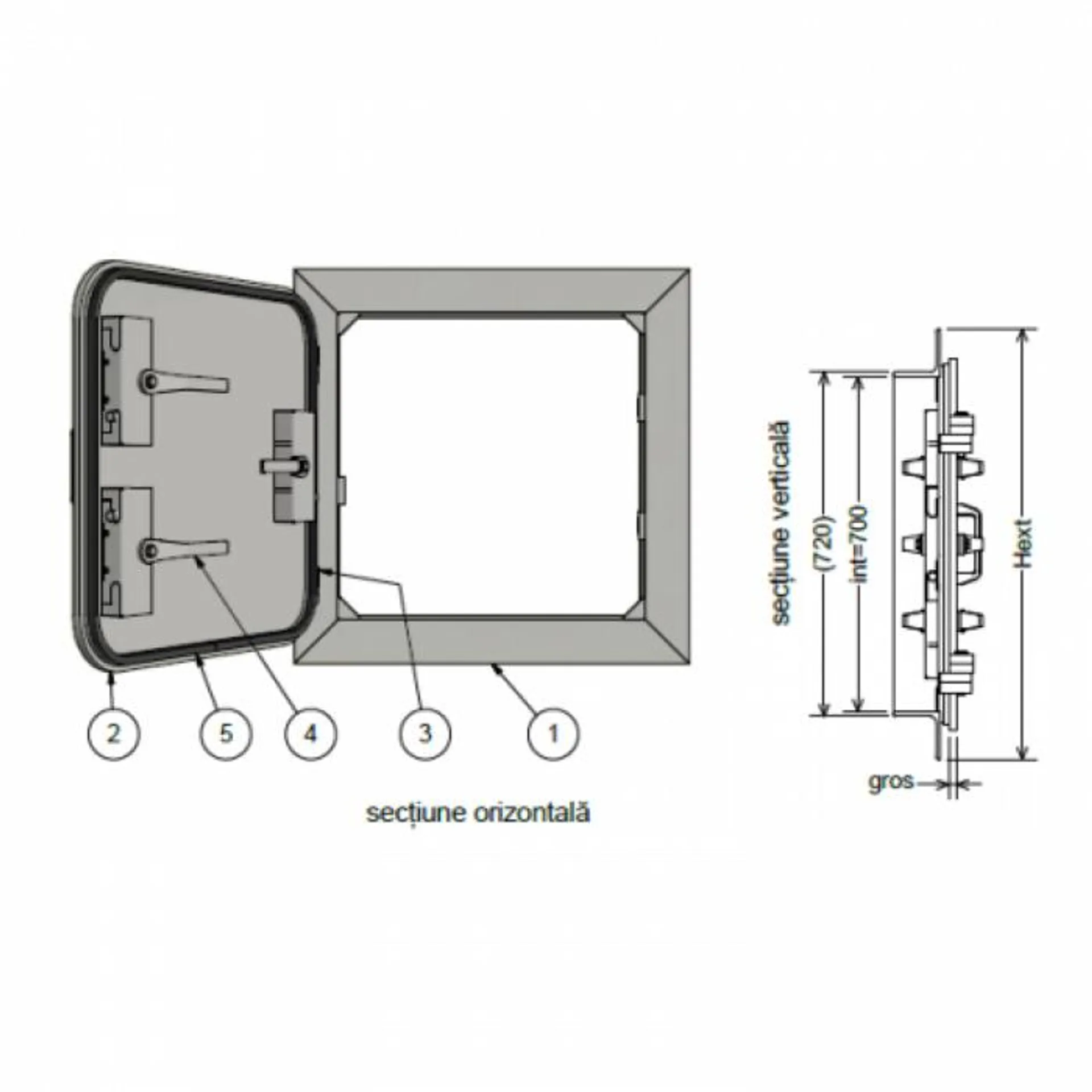 OBLON Metalic ALA OME2 - Otel 1 canat - 700x700