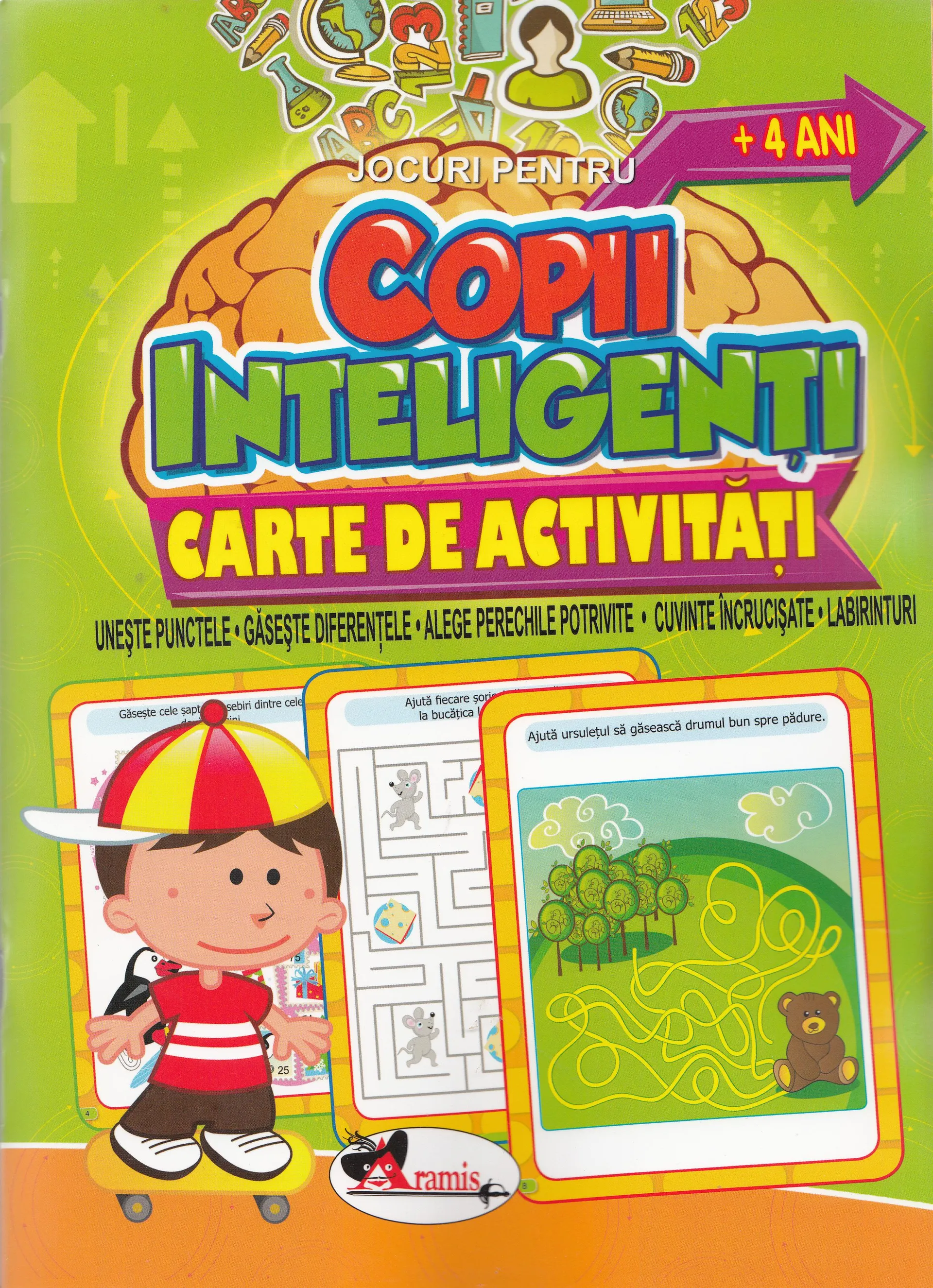 Jocuri pentru copii inteligenti. Carte de activitati 4 ani+