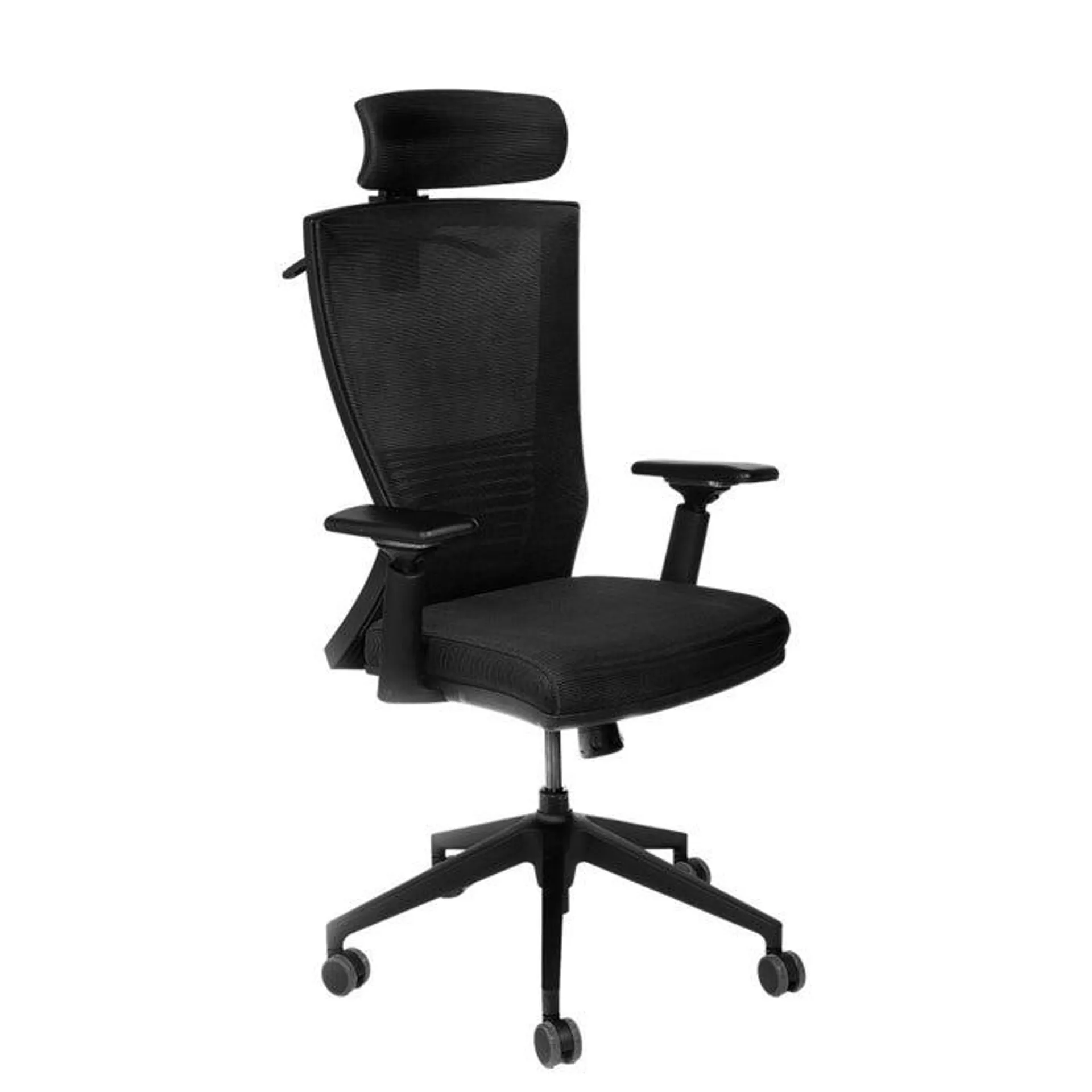 Scaun birou ergonomic Bergamo, rotativ, mesh, negru