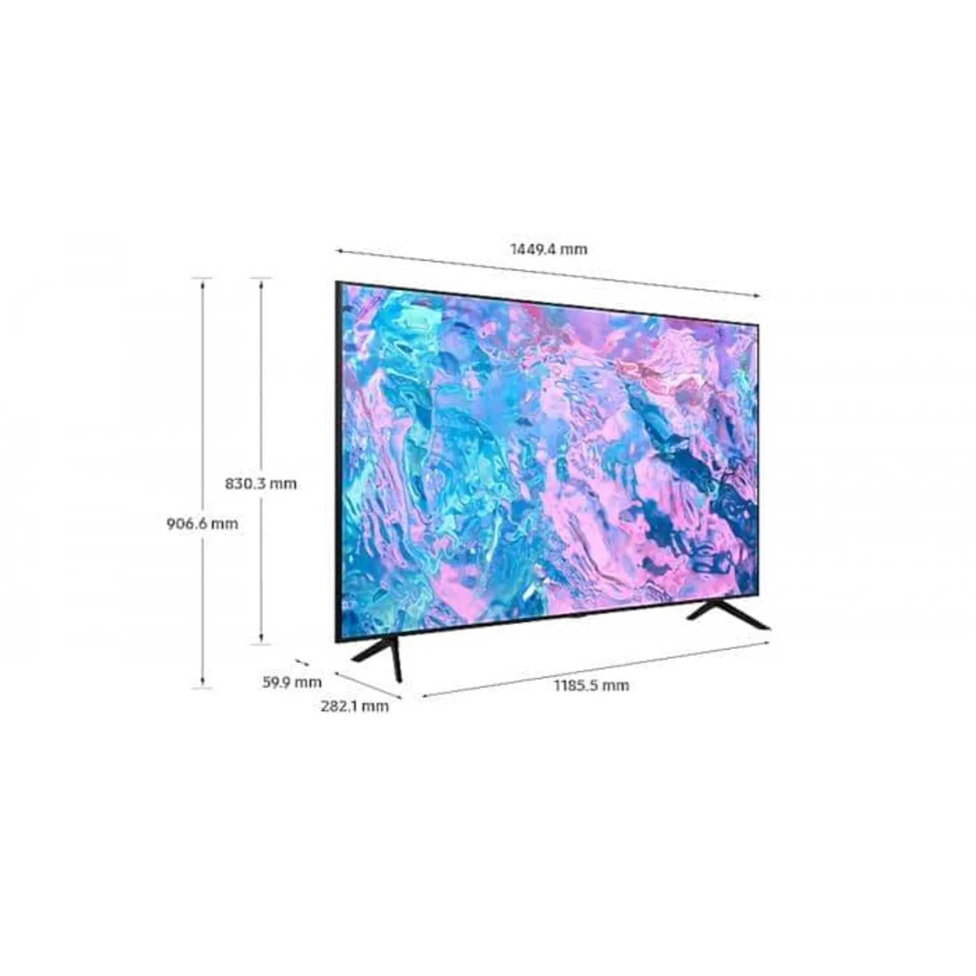 Televizor Smart LED Samsung 65CU7172, 163 cm, Crystal Ultra HD 4K, Clasa G