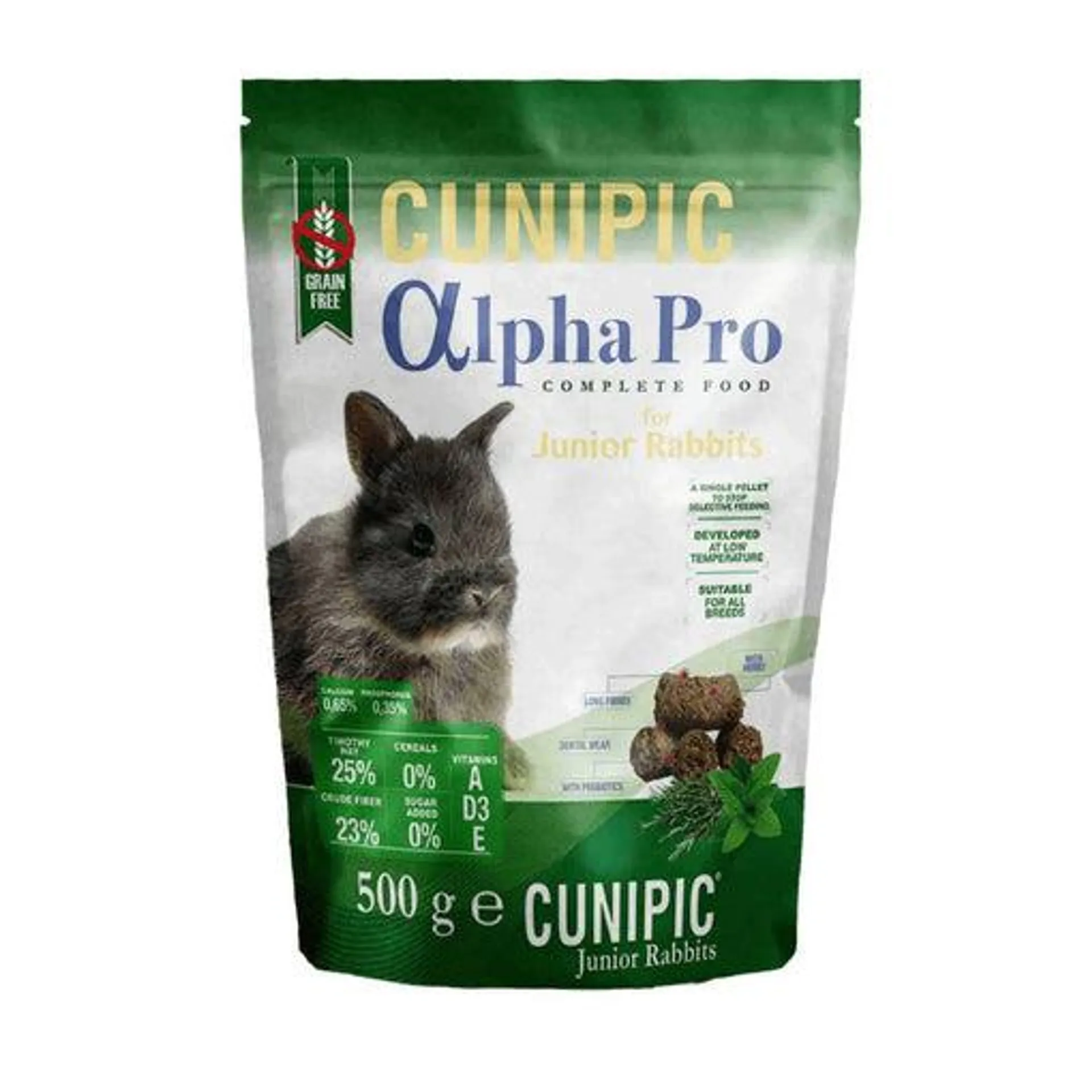 Hrana pentru iepuri Junior Cunipic Alpha Pro 500g