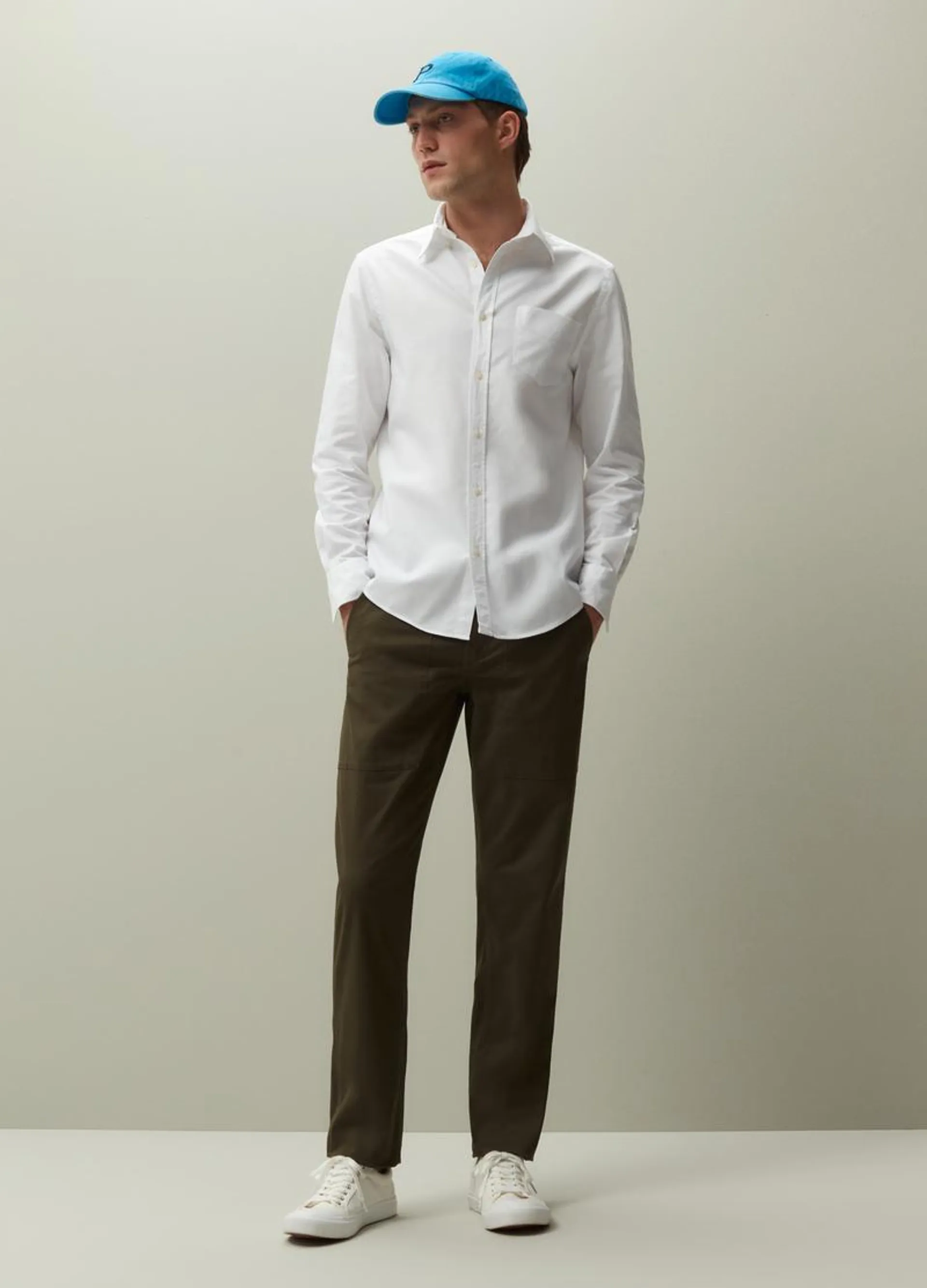PIOMBO chino trousers with side adjusters