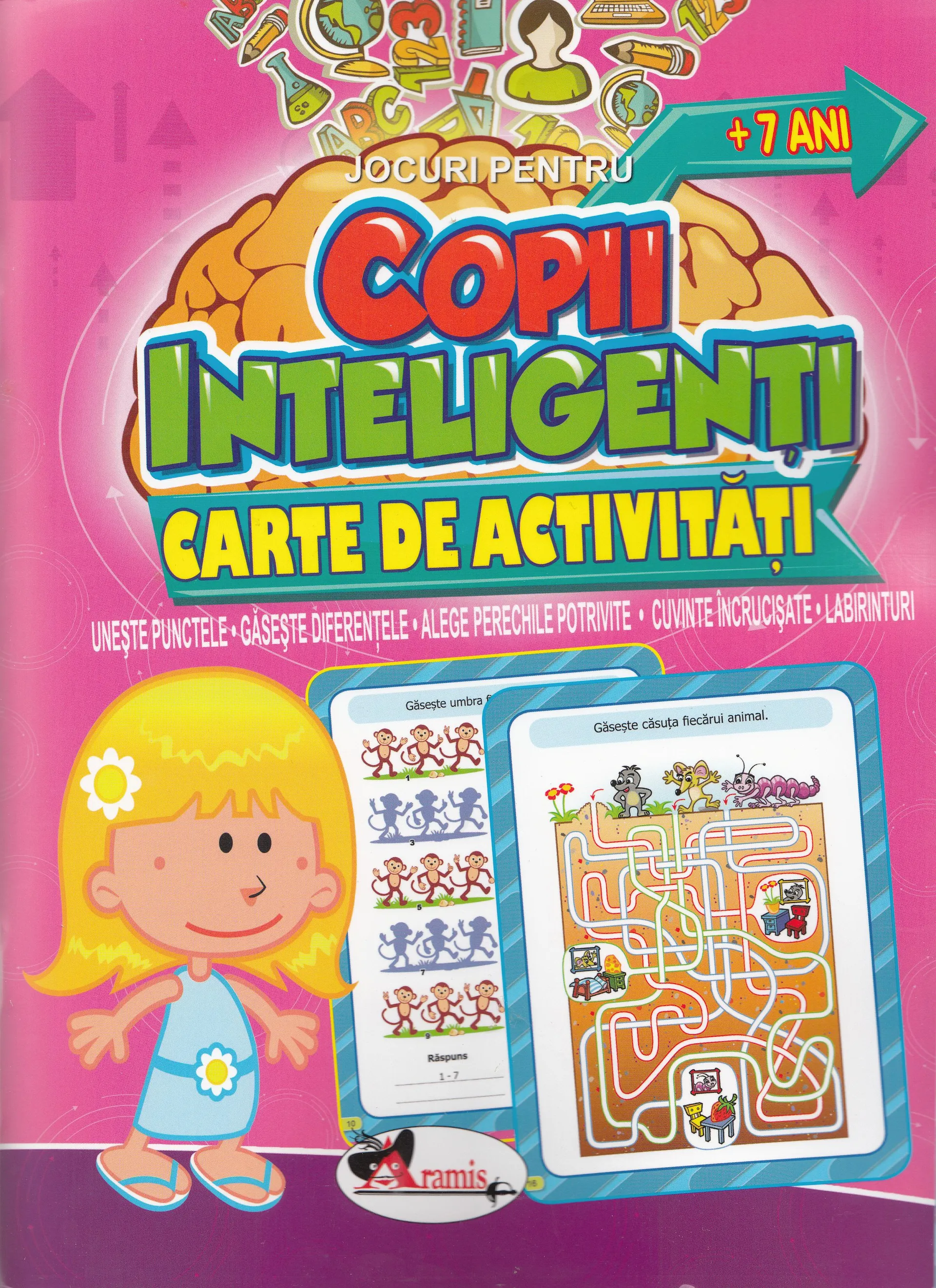 Jocuri pentru copii inteligenti. Carte de activitati +7 ani