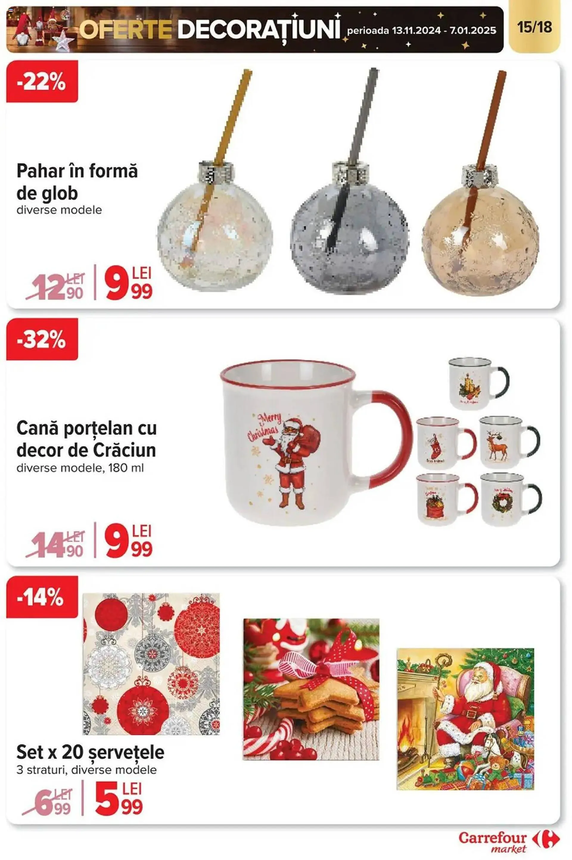 Catalog Catalog Carrefour Market de la 18 decembrie până la 26 decembrie 2024 - Revista Pagina 15