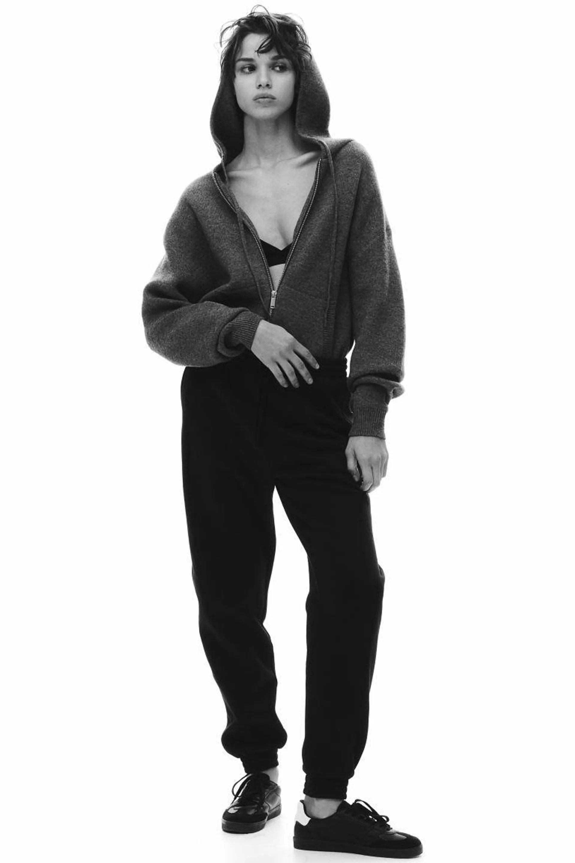High-waisted joggers
