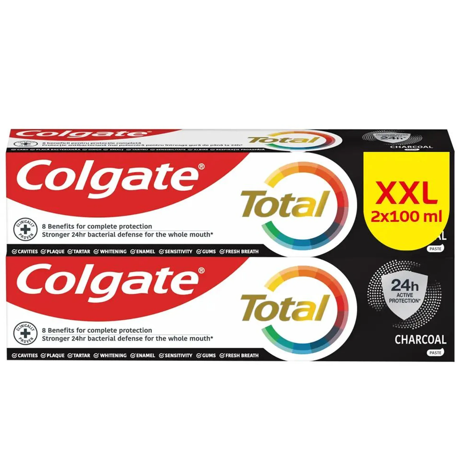 Pasta de dinti Colgate Total Charcoal 2x100ml