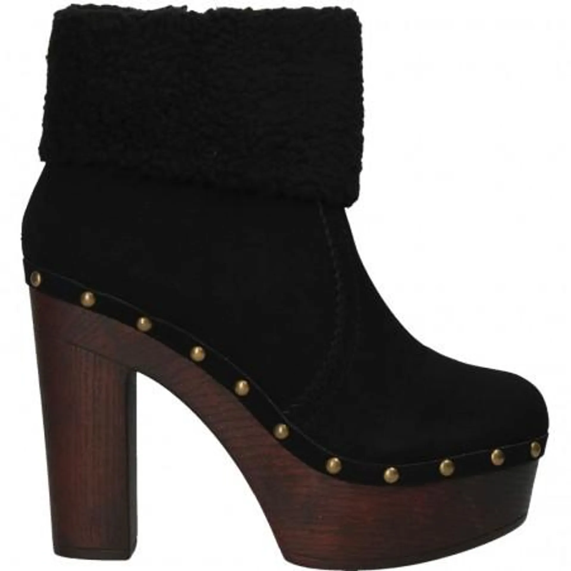 Botine fashion, negre, cu talpa inalta