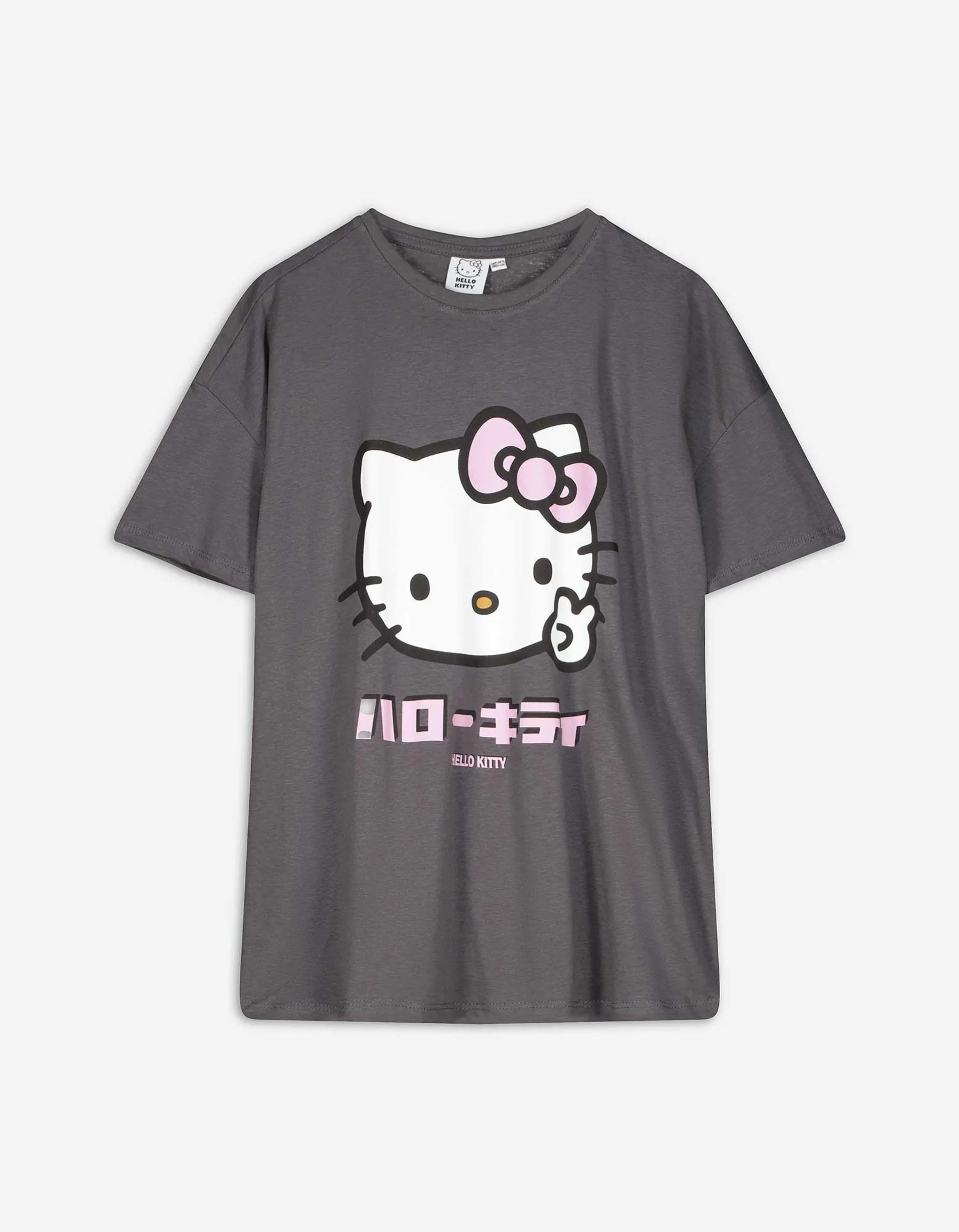 Tricou - Hello Kitty - Gri inchis