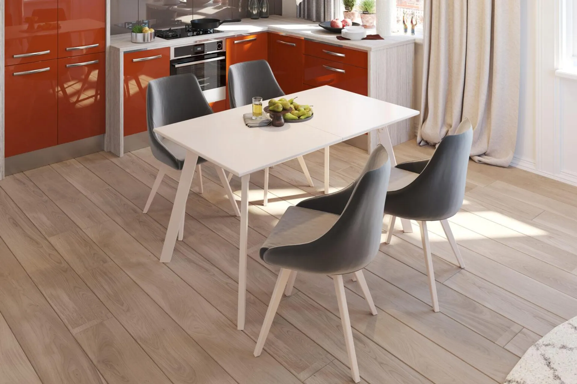 Pachet masă extensibilă Style și 4 scaune Style